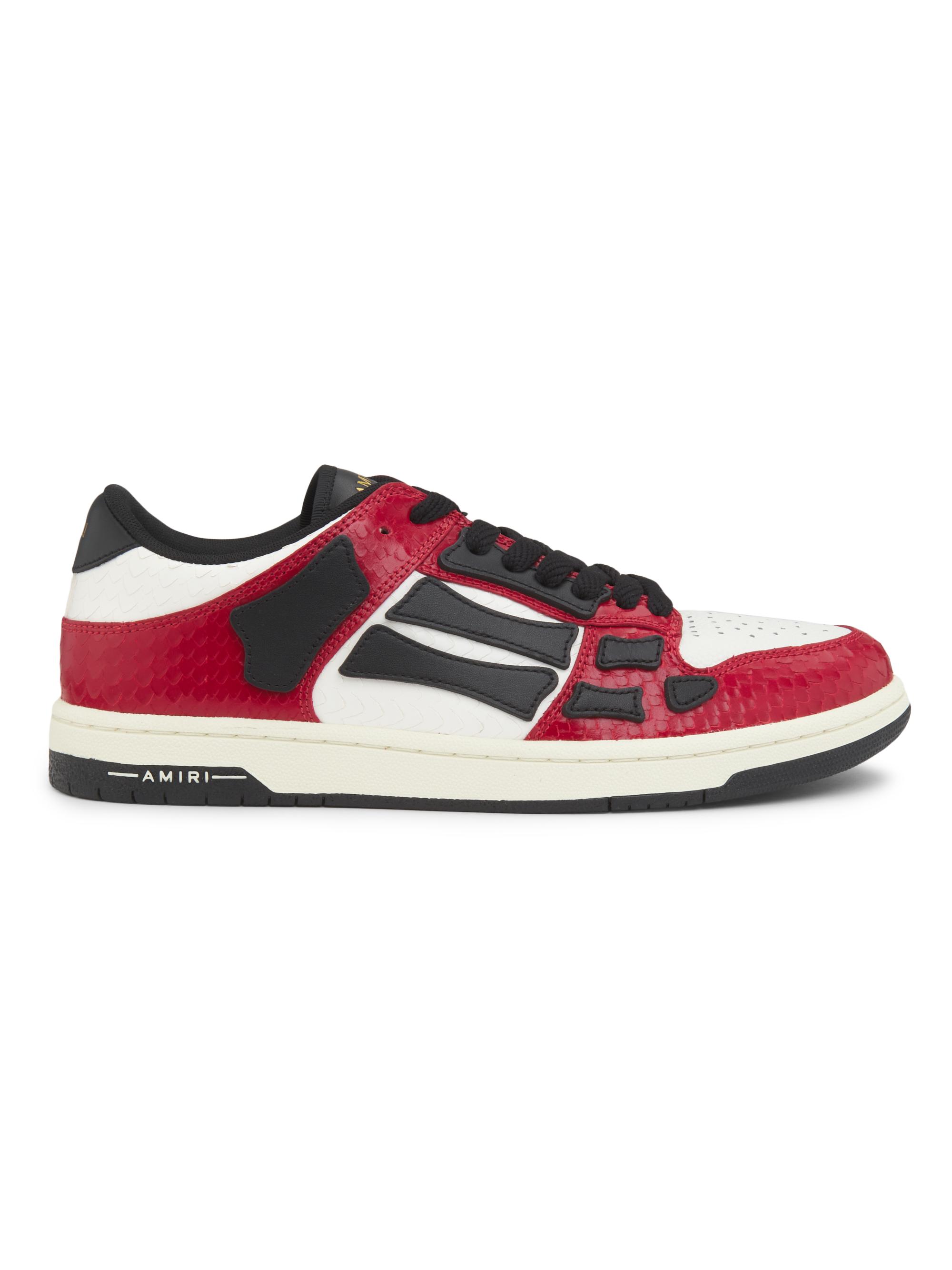 Amiri Men's Skel Leather Low-Top Sneakers - Red