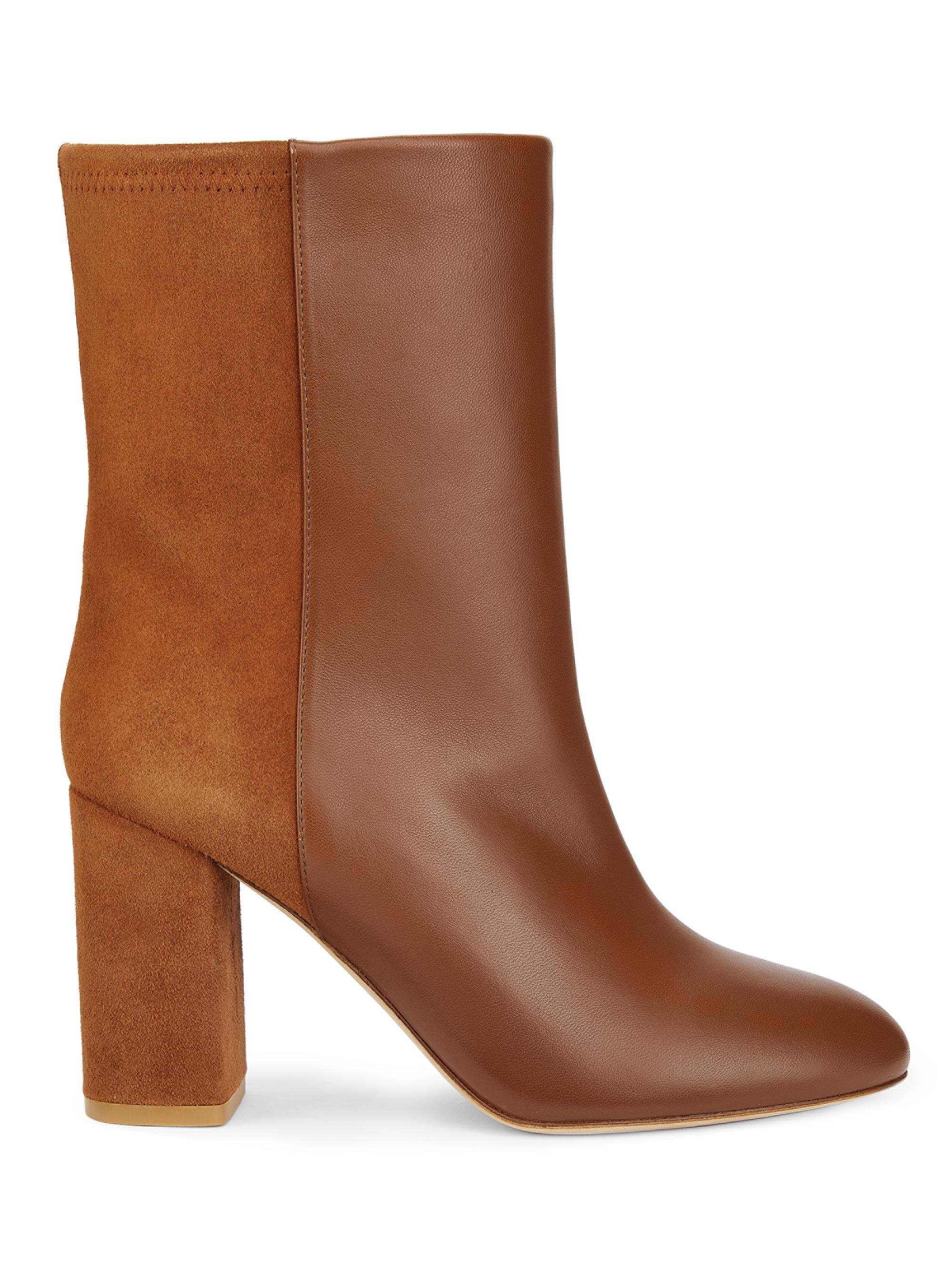 Stuart Weitzman Women's 5050 Strut Block-Heel Booties - Bridle Brown