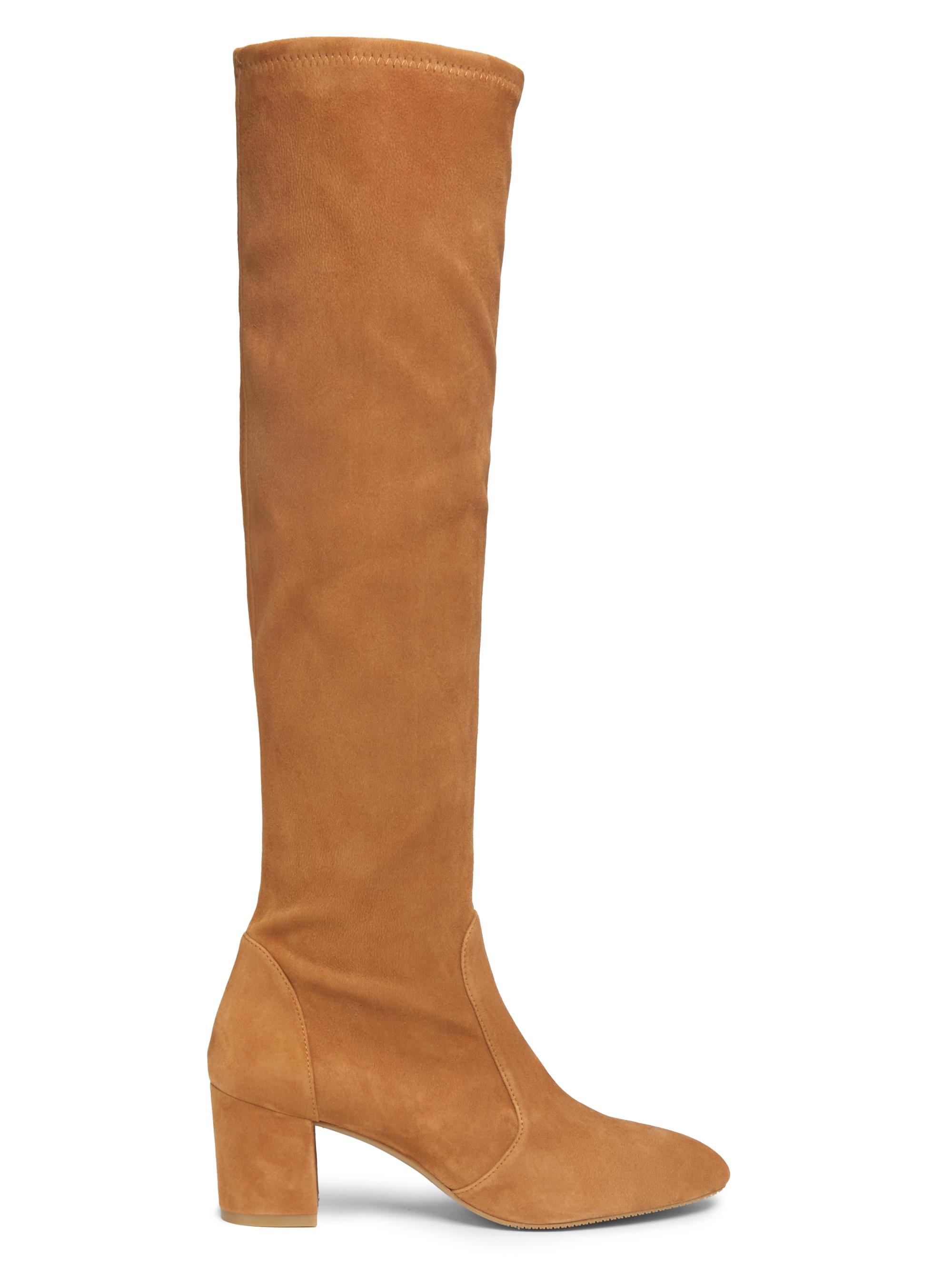 Stuart Weitzman Women's Yuliana 60MM Suede Slouch Boots - Hazel