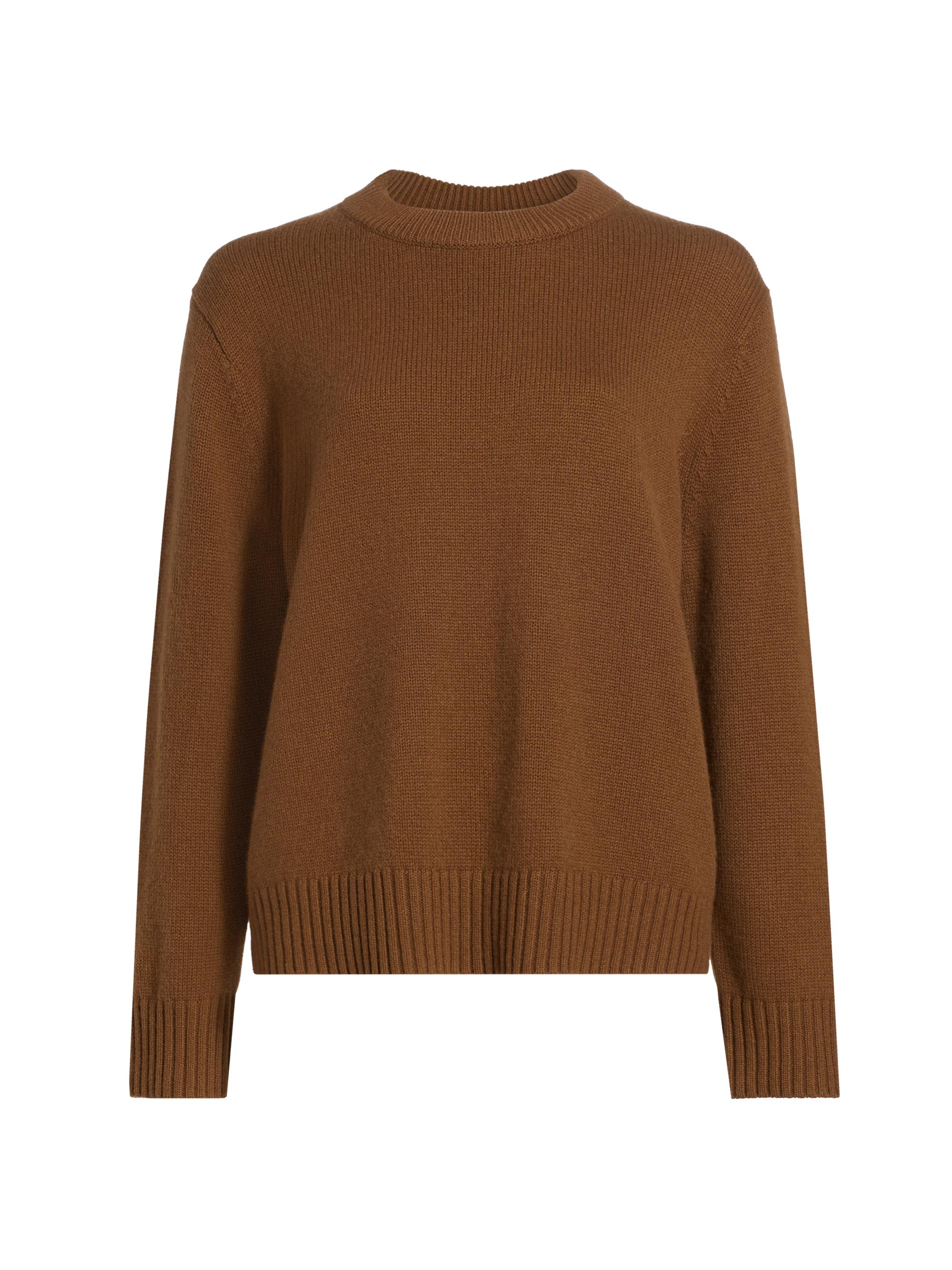 Jenni Kayne Women's Cashmere Crewneck Sweater - Chestnut