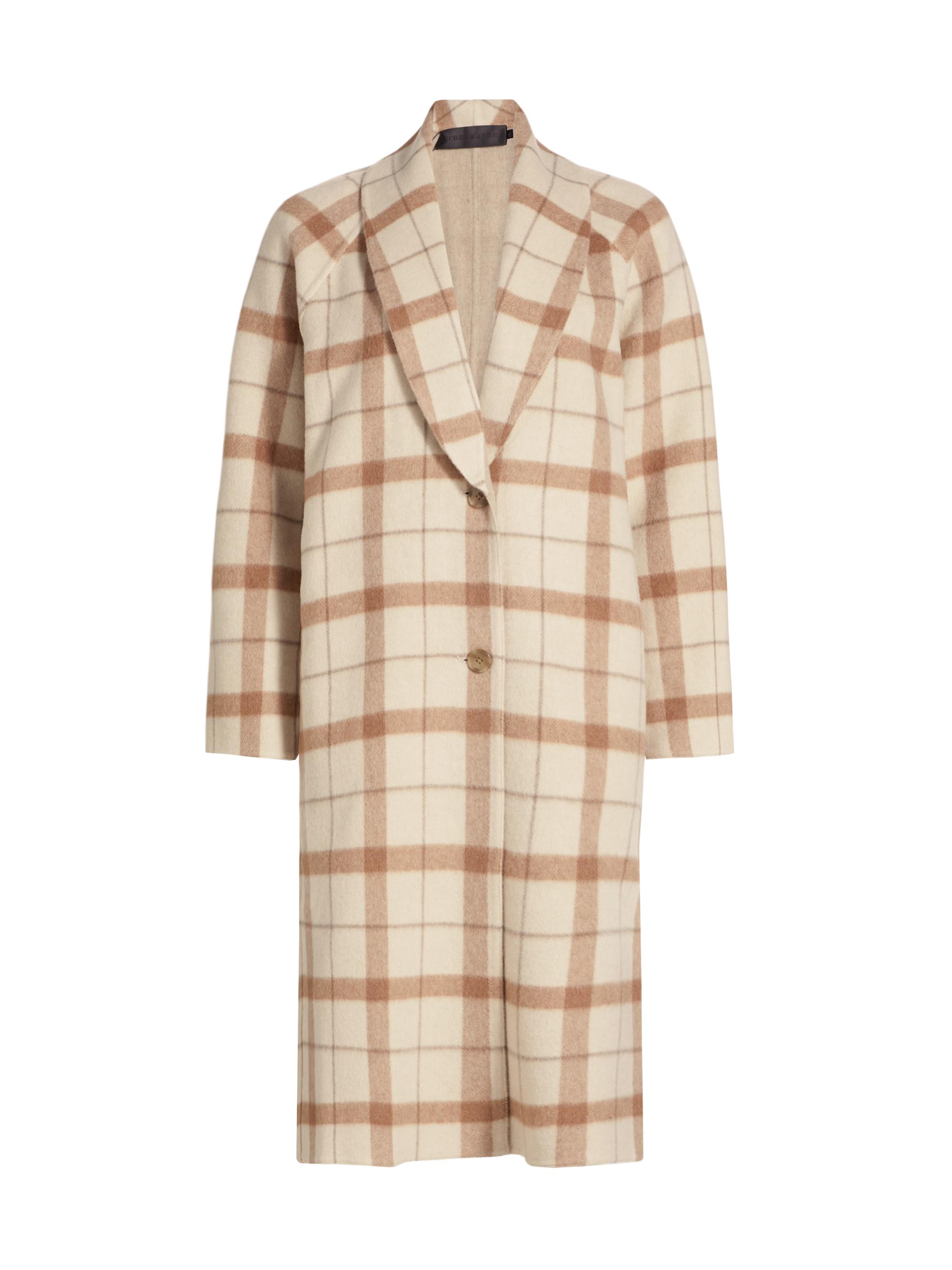 Jenni Kayne Women's Austin Check Wool-Blend Coat - Oatmeal