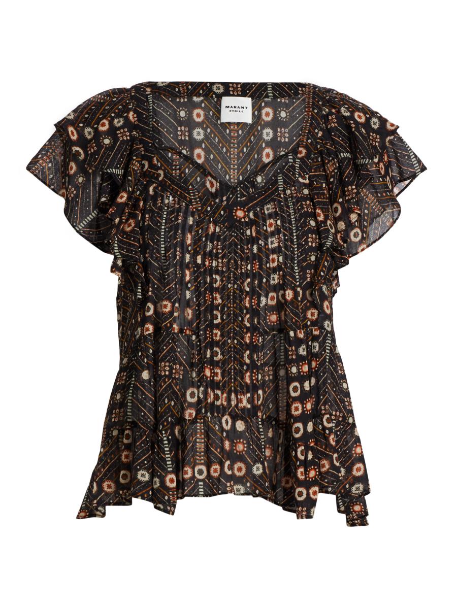 Isabel Marant Étoile Madrana Printed Cotton Top | Saks Fifth