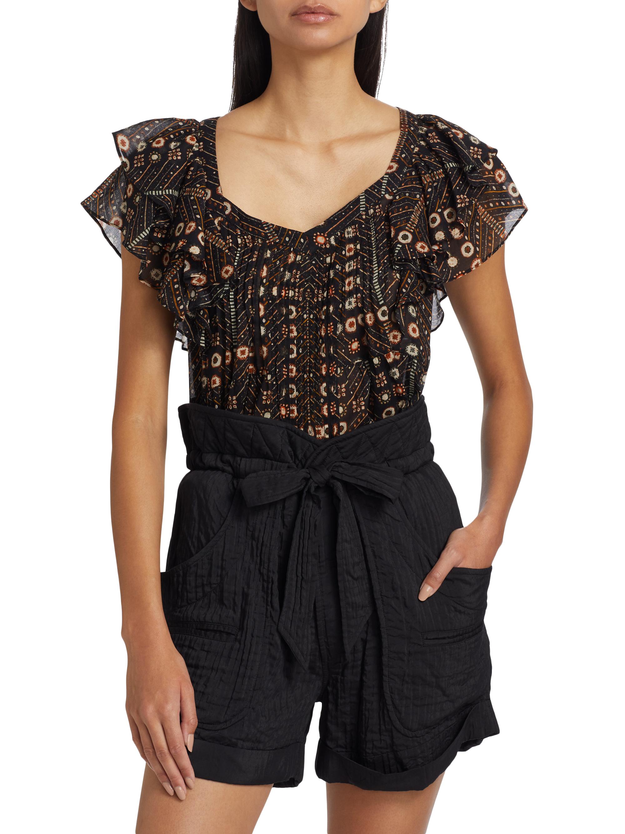 Isabel Marant Étoile Madrana Printed Cotton Top | Saks Fifth
