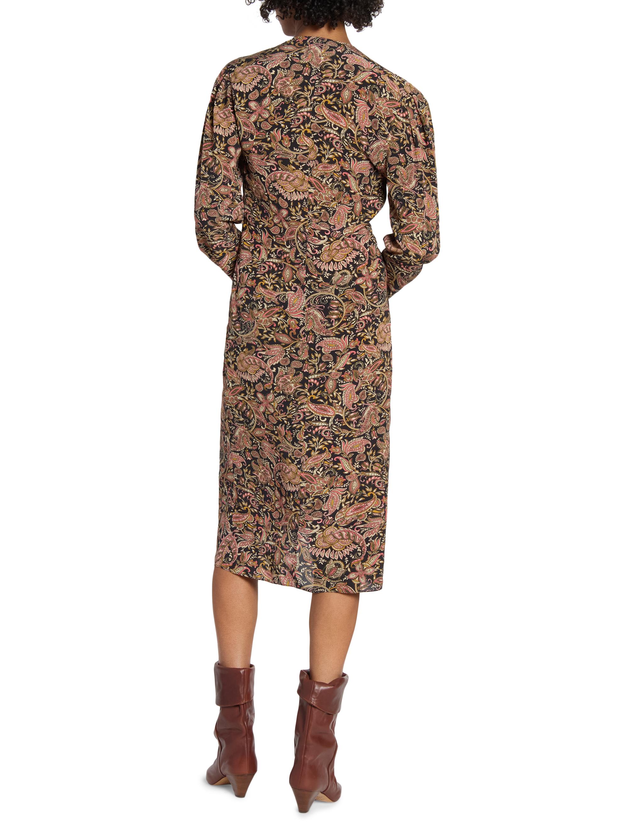 Isabel Marant Étoile Zeliha Paisley Twist-Front Knee-Length Dress