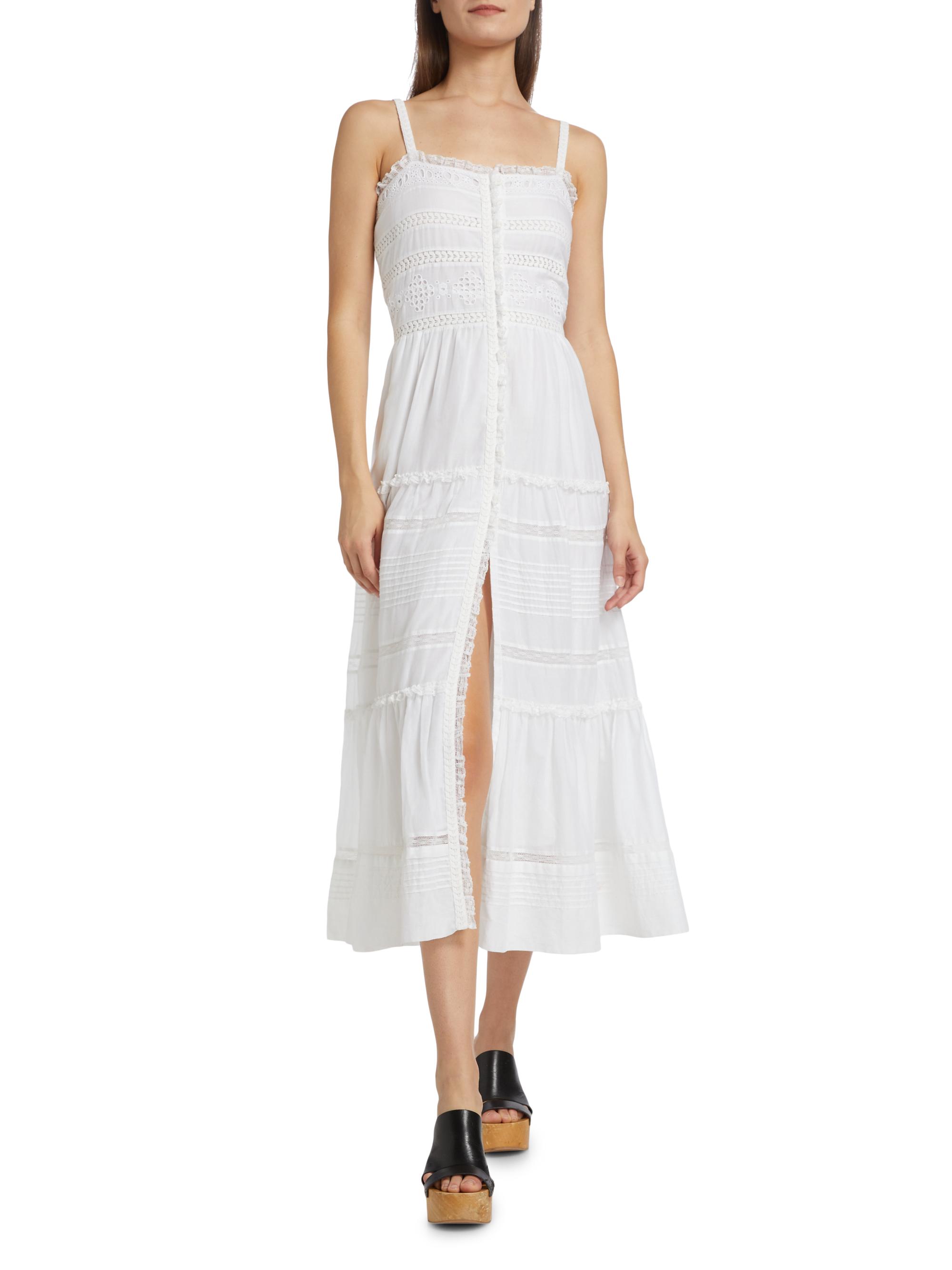 Isabel Marant Étoile Divine Cotton & Lace Maxi Dress | Saks Fifth