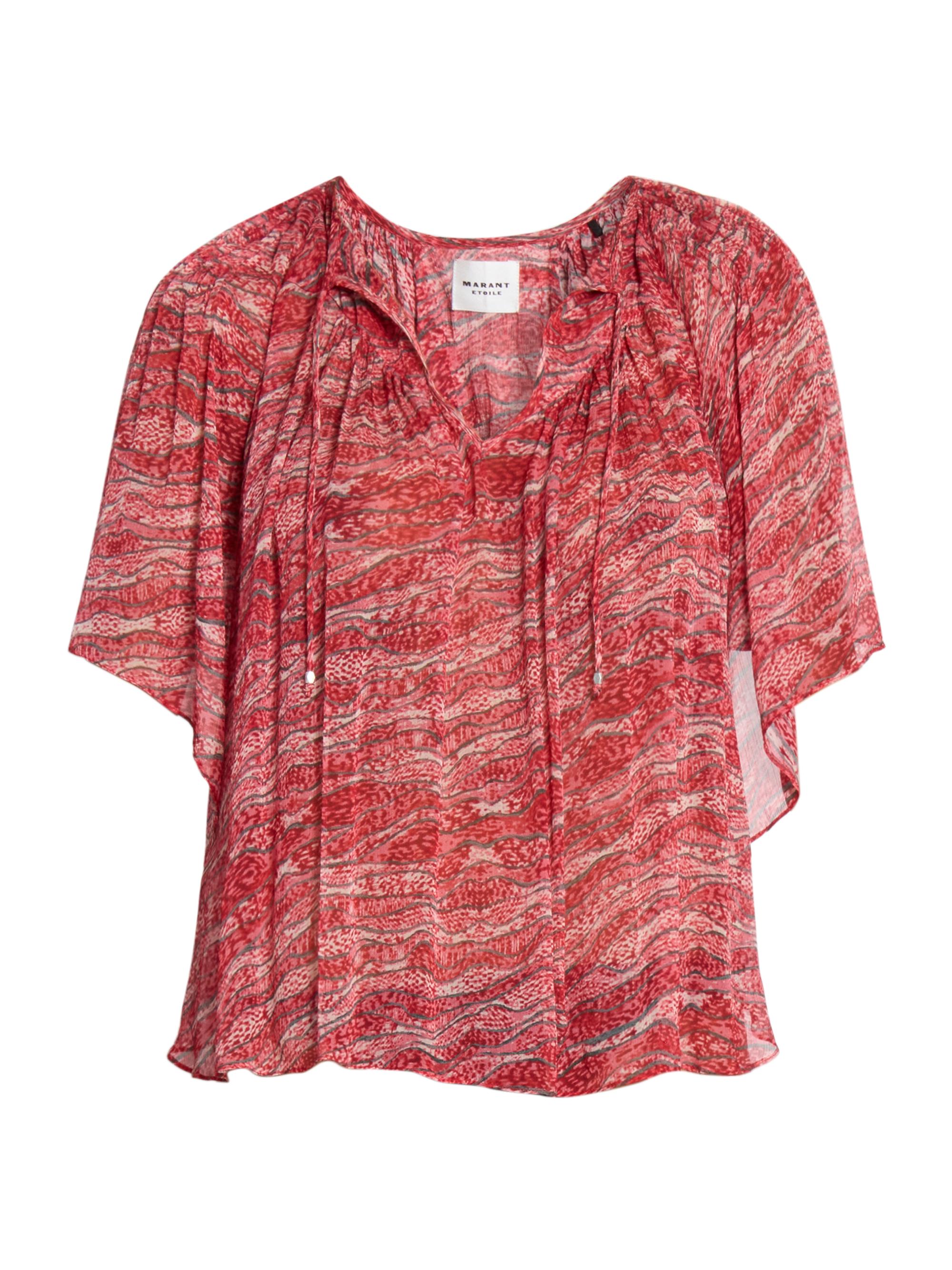 ISABEL MARANT ETOILE ドット 刺繍 ティアード ブラウス ISABEL MARANT ETOILE ドット 刺繍 ティアード ブラウス