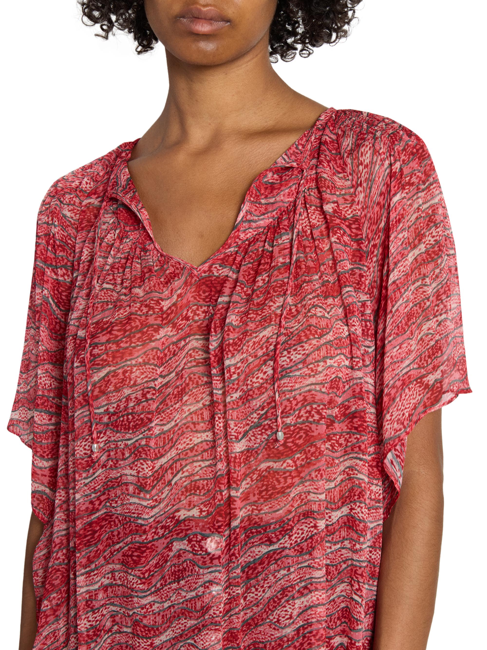 Isabel Marant Étoile Neslya Printed Georgette Top | Saks Fifth Avenue