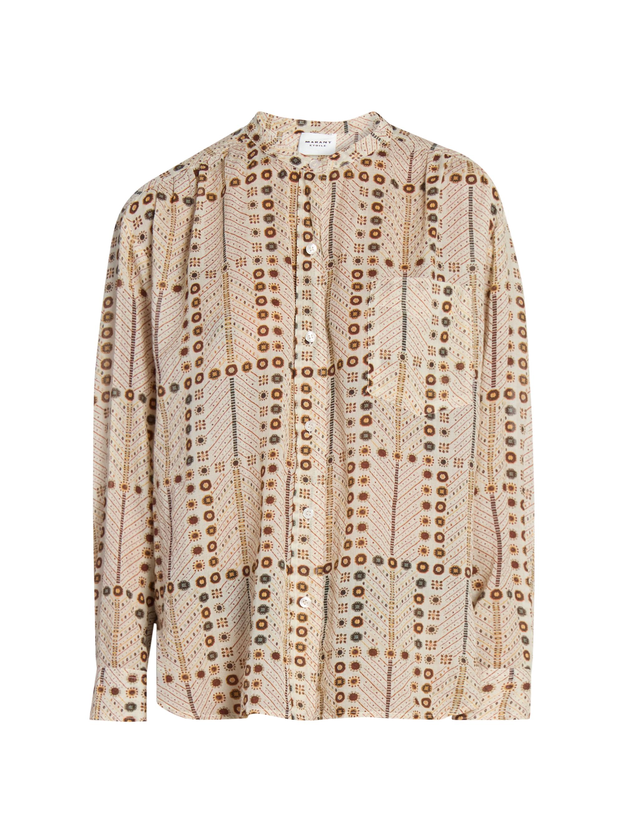 Isabel Marant Étoile Women's Mexika Printed Cotton Top - Ecru