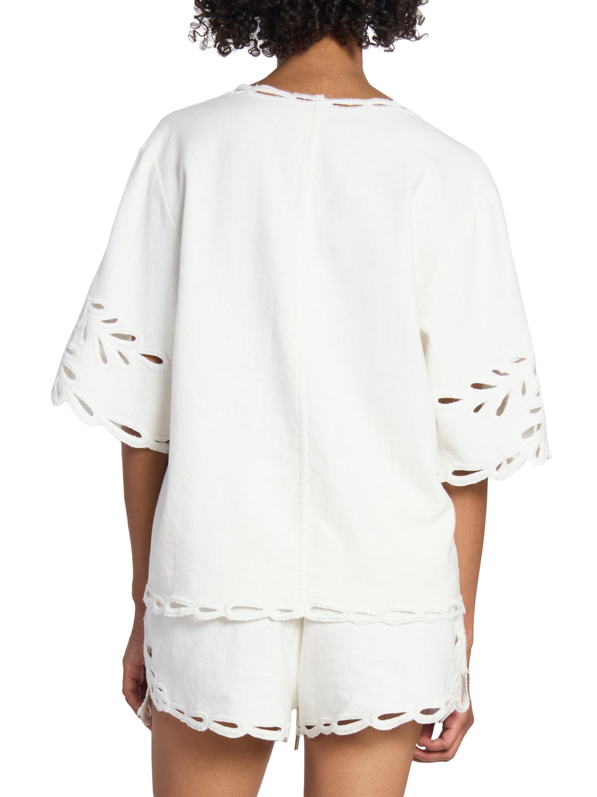 Isabel Marant Étoile Shana Eyelet Cotton Top | Saks Fifth Avenue
