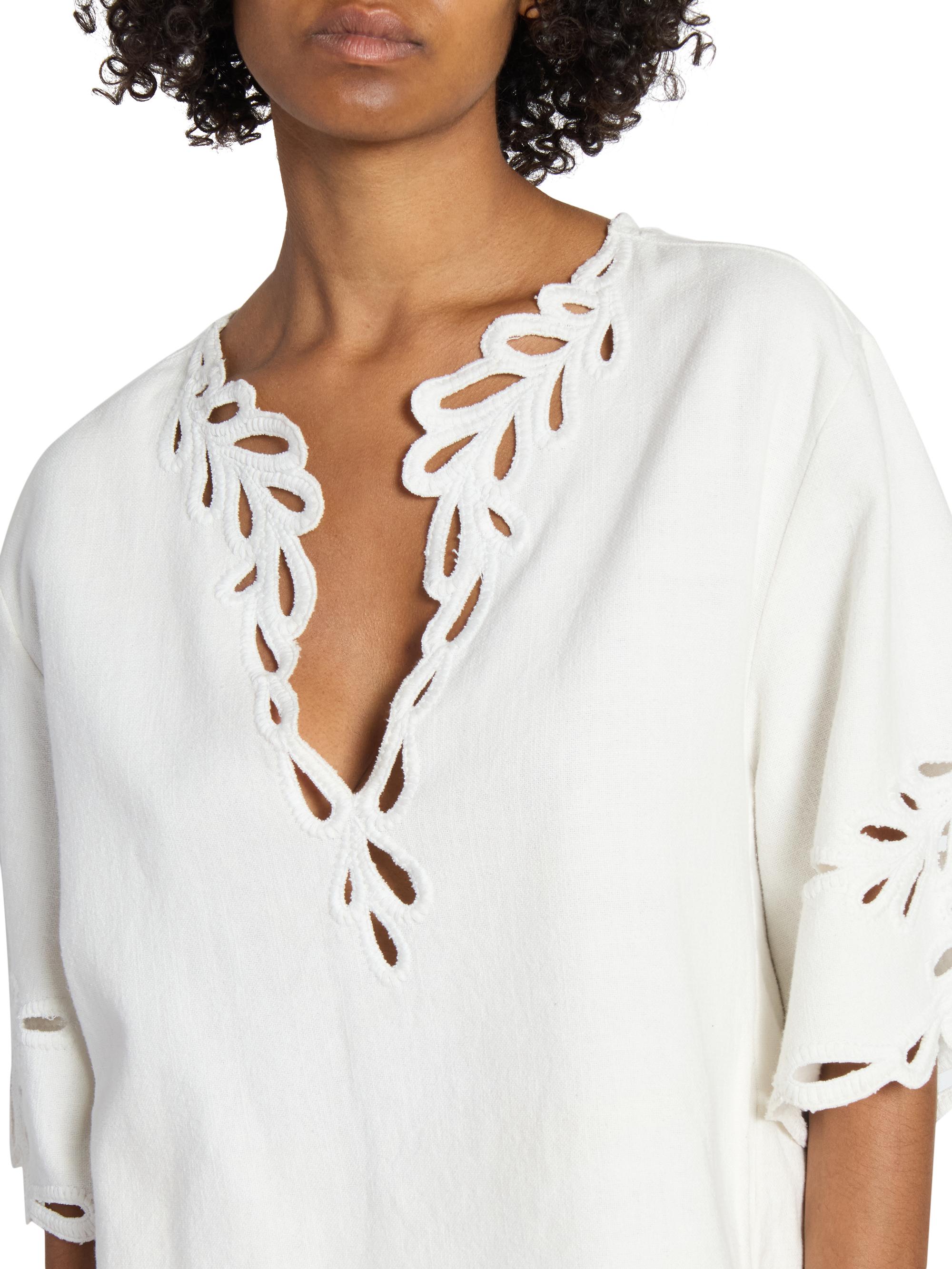Isabel Marant Étoile Shana Eyelet Cotton Top | Saks Fifth Avenue