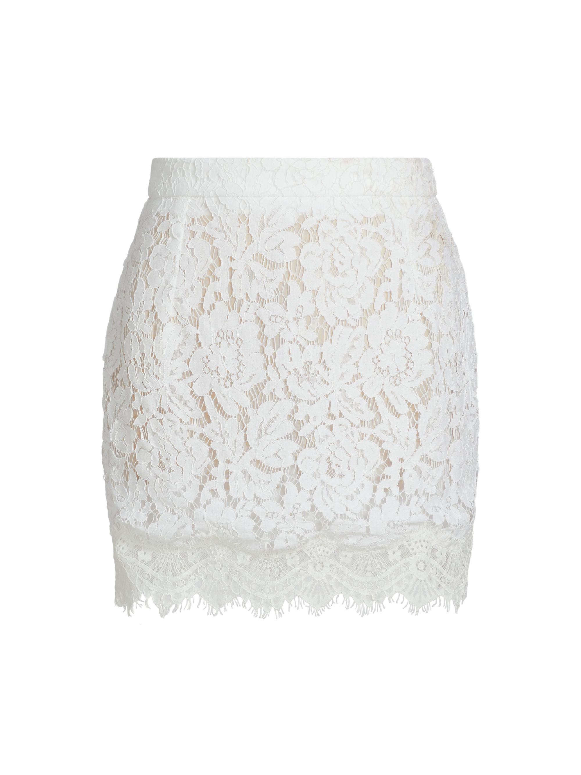 Generation Love Women's Salome Lace Cotton-Blend Miniskirt - White
