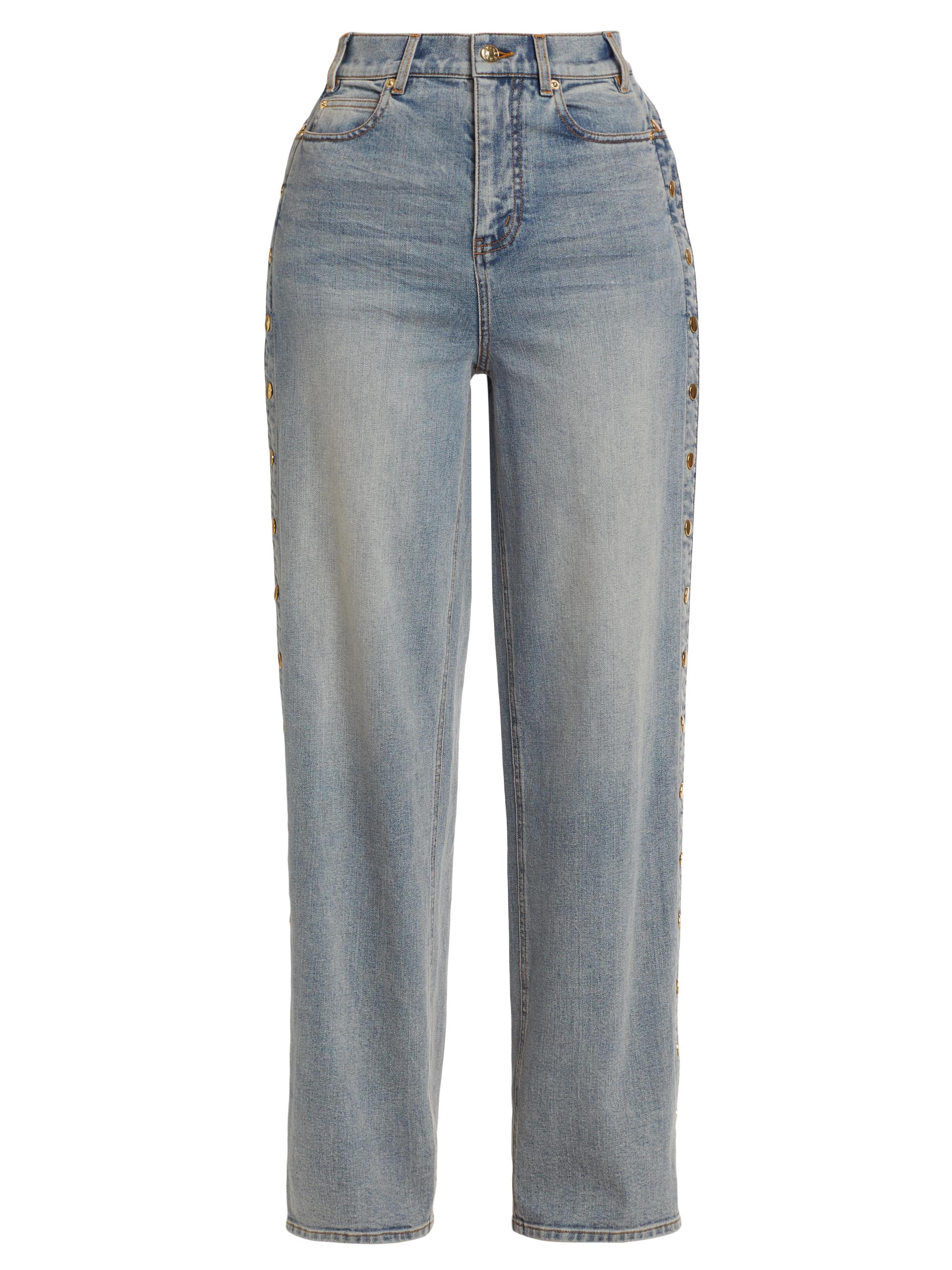 Generation Love Stassia Side-Snap Straight Jeans | Saks Fifth Avenue