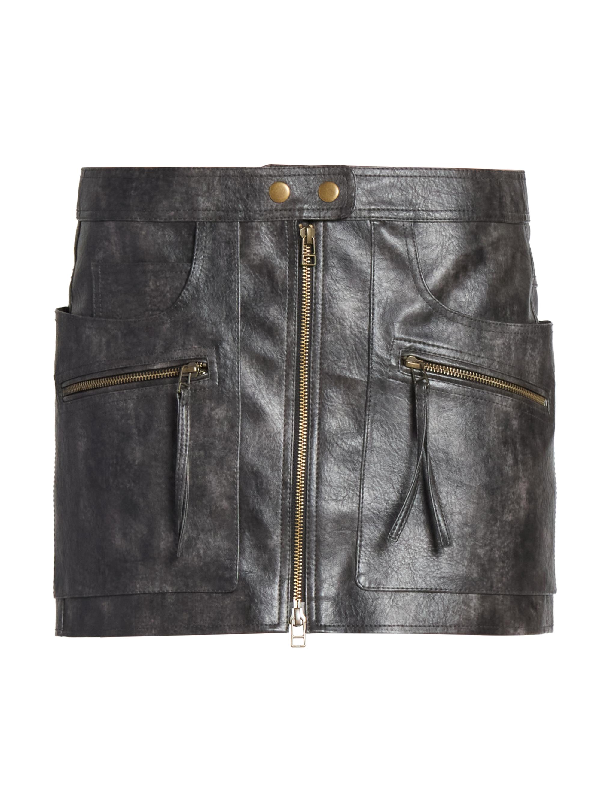 Isabel Marant Étoile Women's Claudine Faux Leather Miniskirt - Faded Black