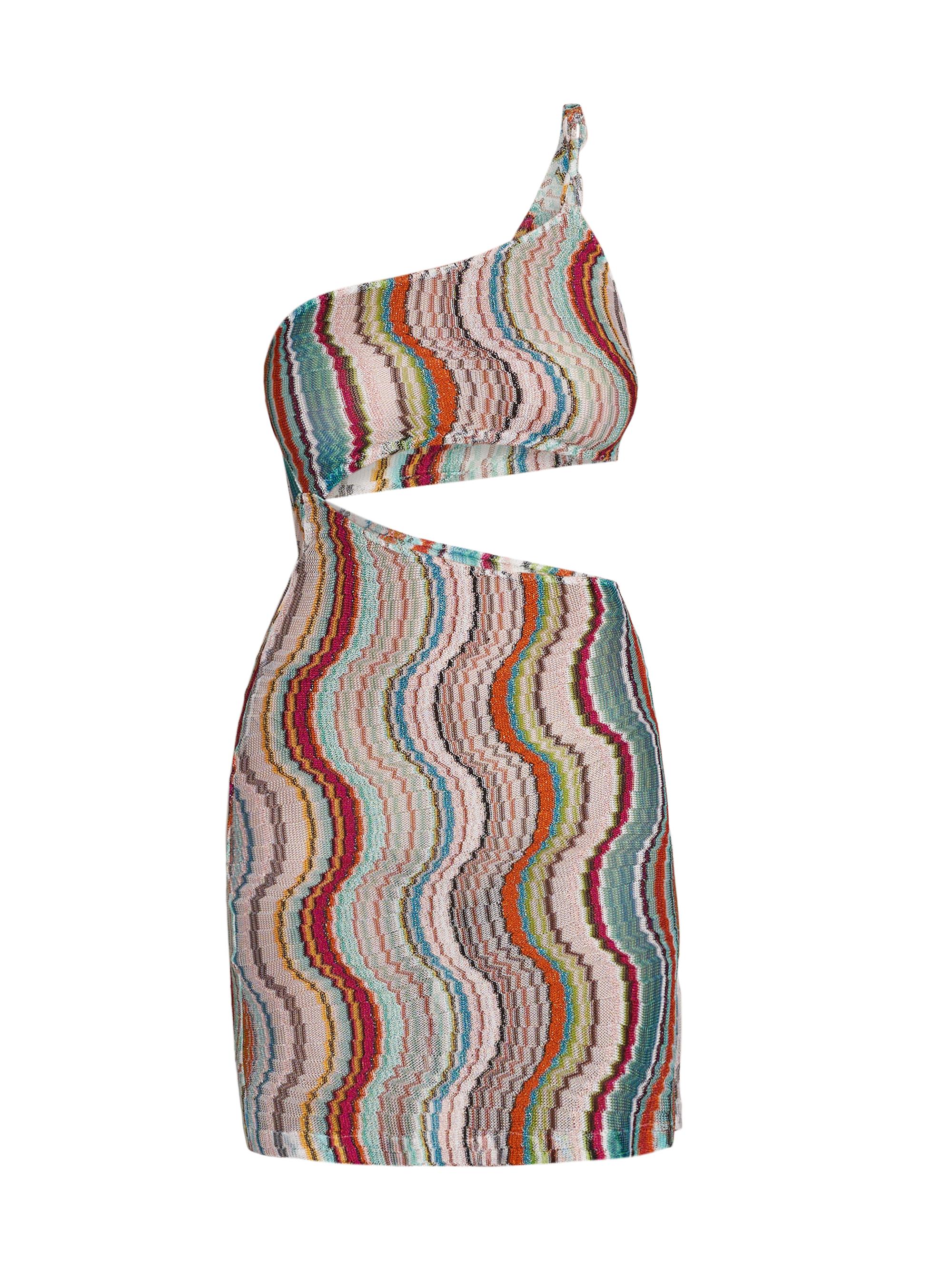 Missoni Women's Wavy Cut-Out Fitted Cover-Up Minidress - Multicolor White Base