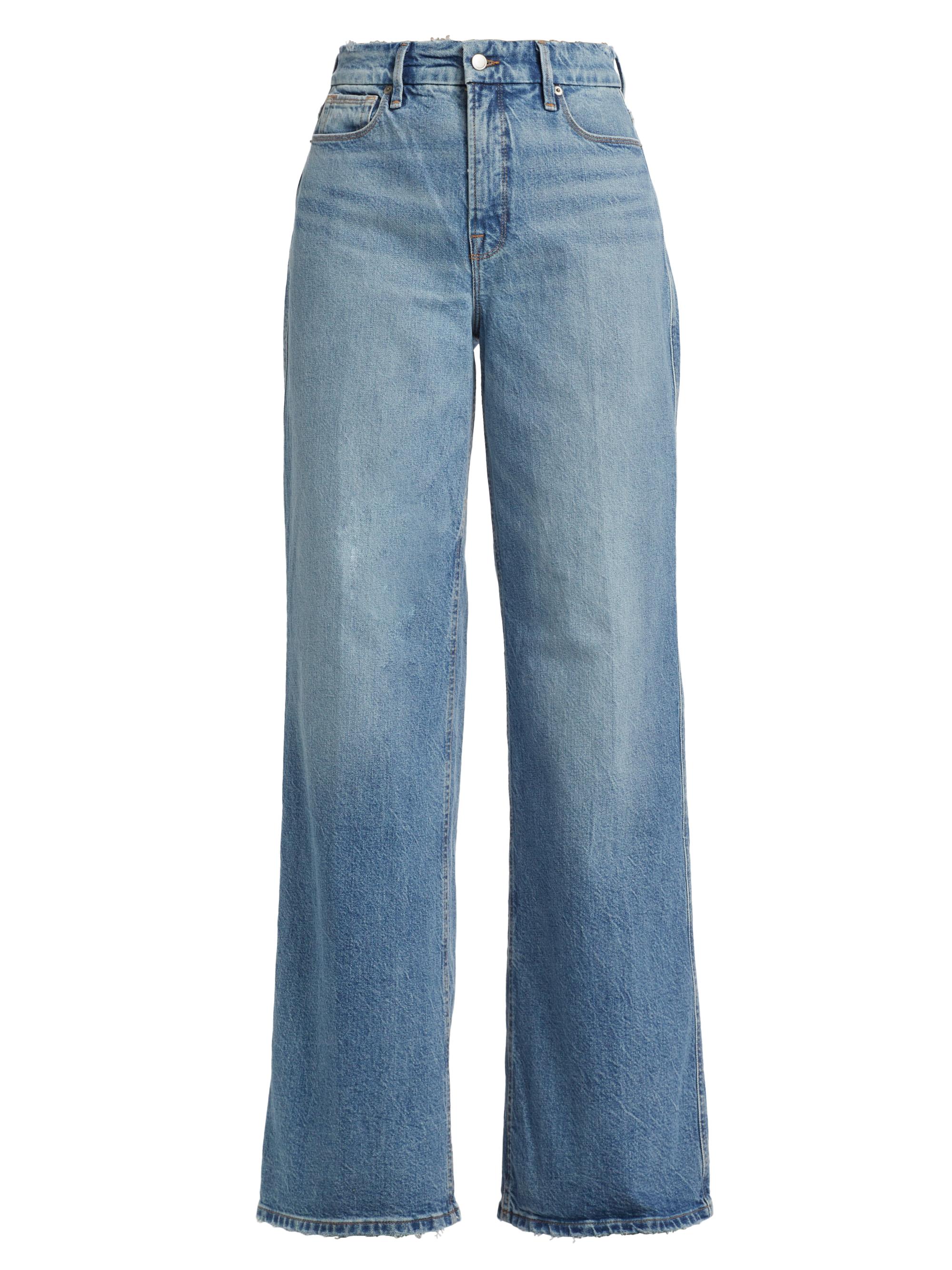 Good American Women's Good Skate High-Rise Wide-Leg Jeans - Indigo