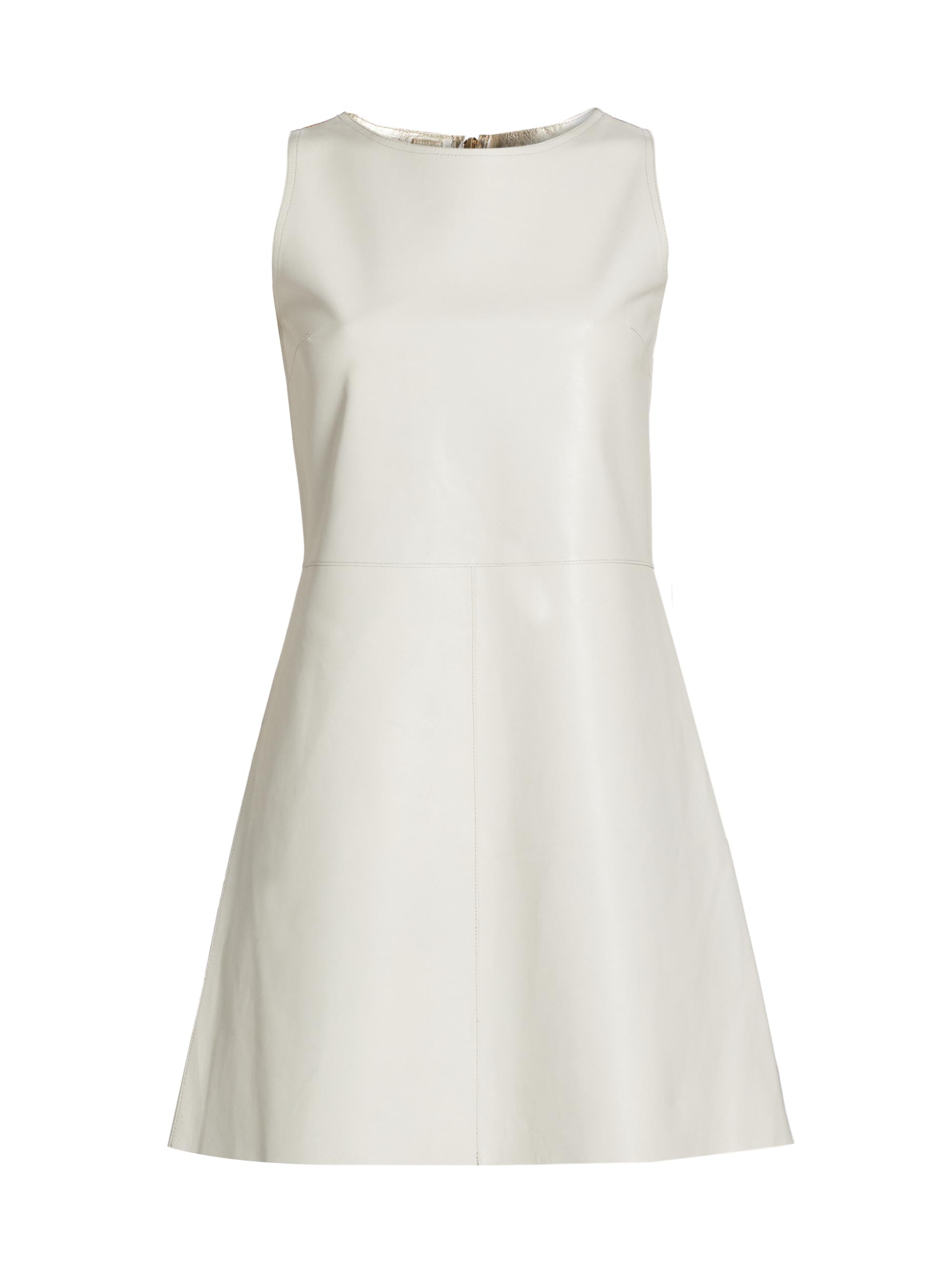 Lamarque Women's Lozana Reversible Leather Minidress - Winter White Gold