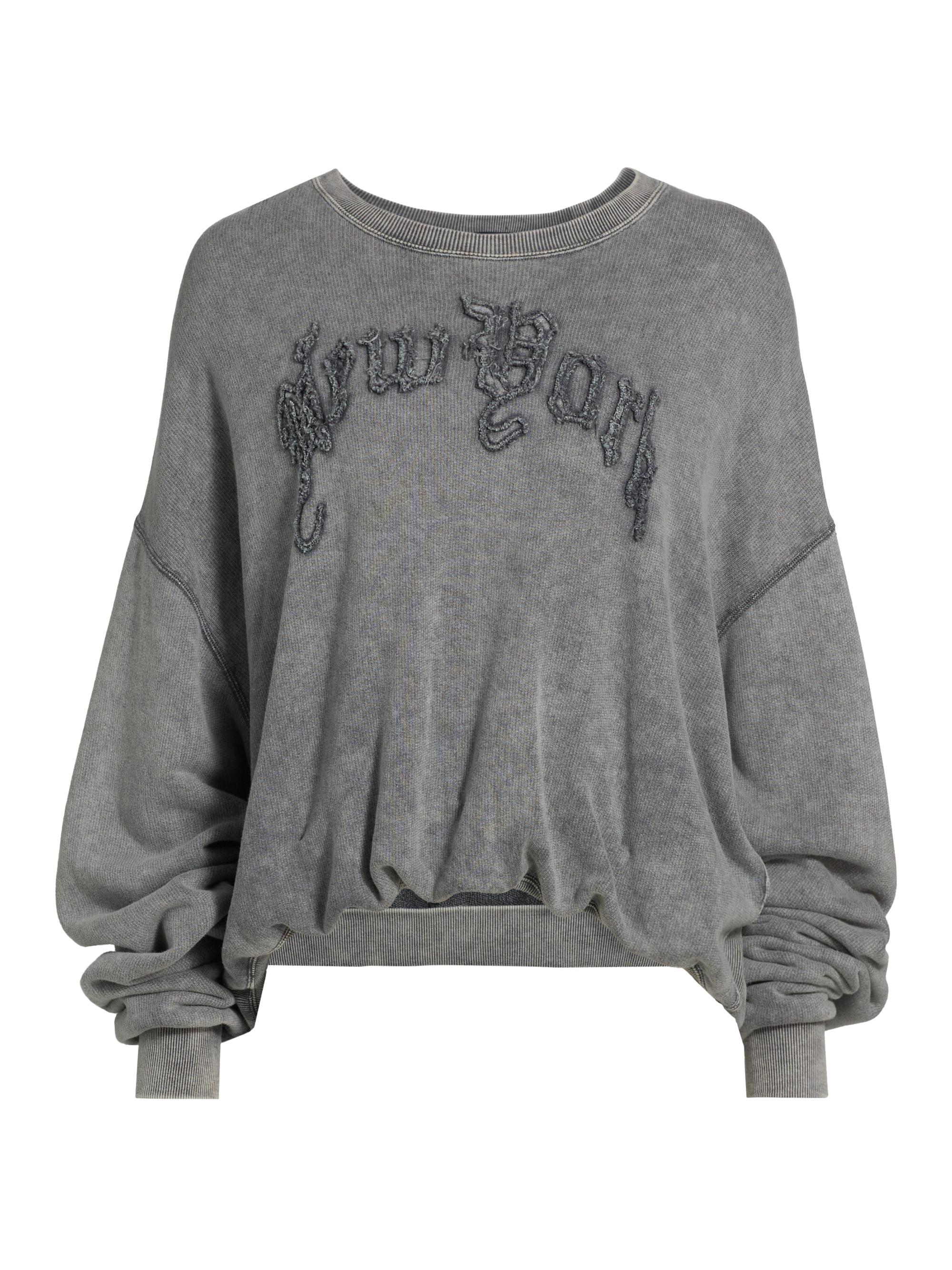 R13 Women's New York Balloon Crewneck Top - Acid Grey