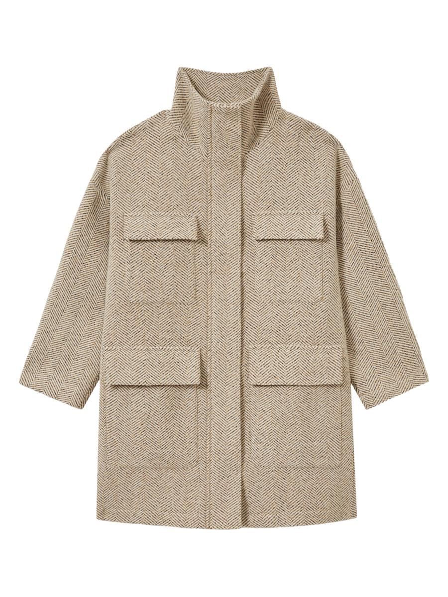 Reiss Amora Herringbone Wool-Blend Coat | Saks Fifth Avenue