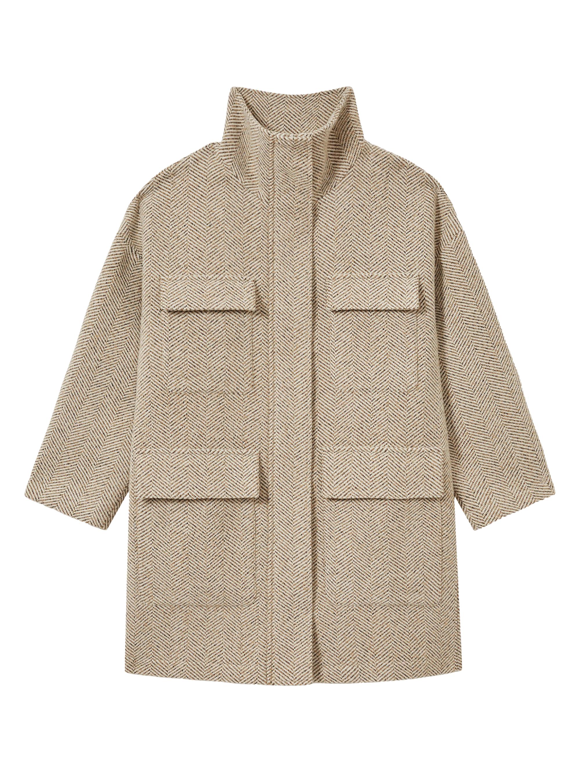 Reiss Amora Herringbone Wool-Blend Coat | Saks Fifth Avenue