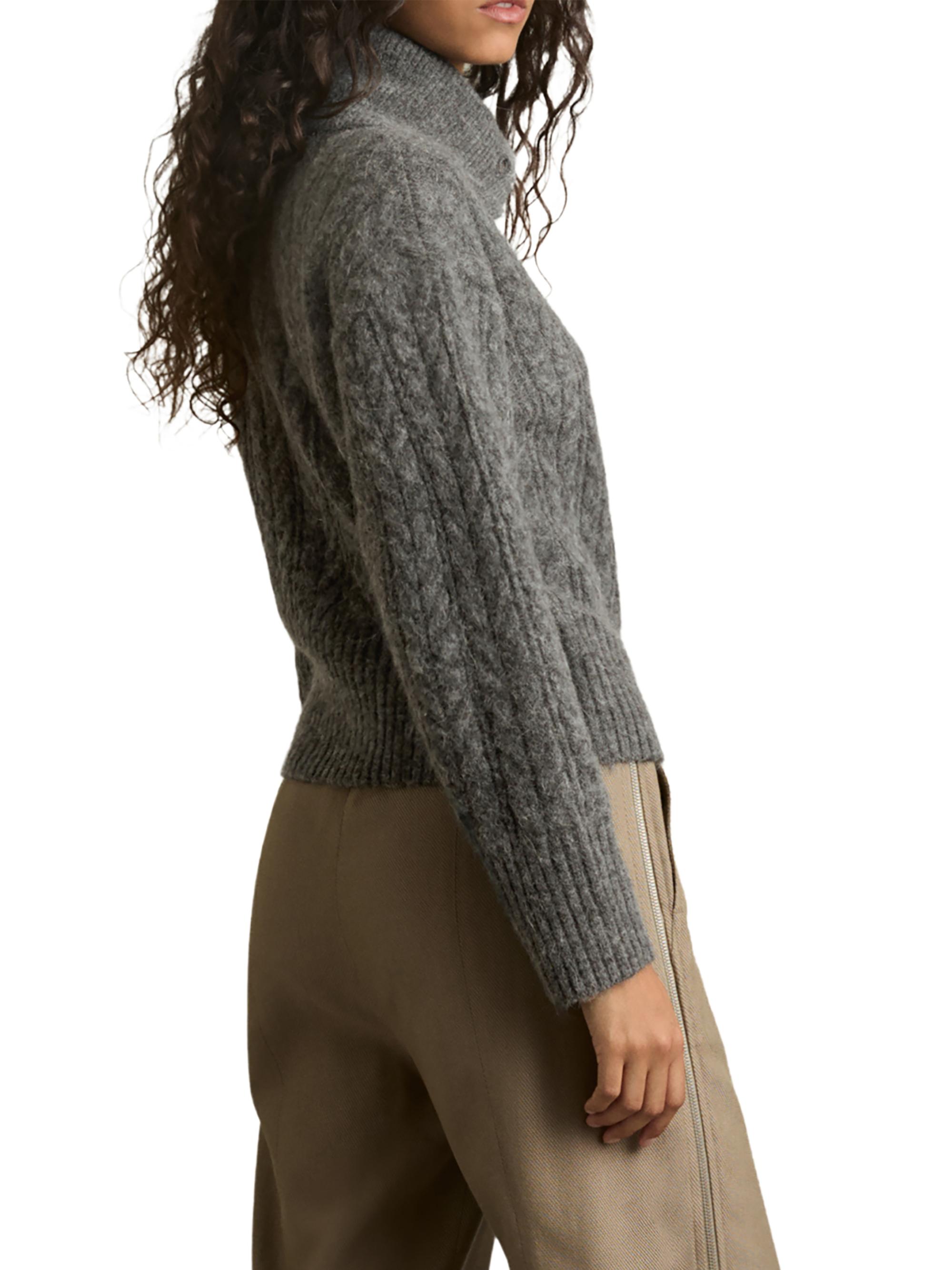 トップス theredthread S cable knit ensemble gray THEREDTHREAD / ザレッドスレッド】S cable knit ensemble