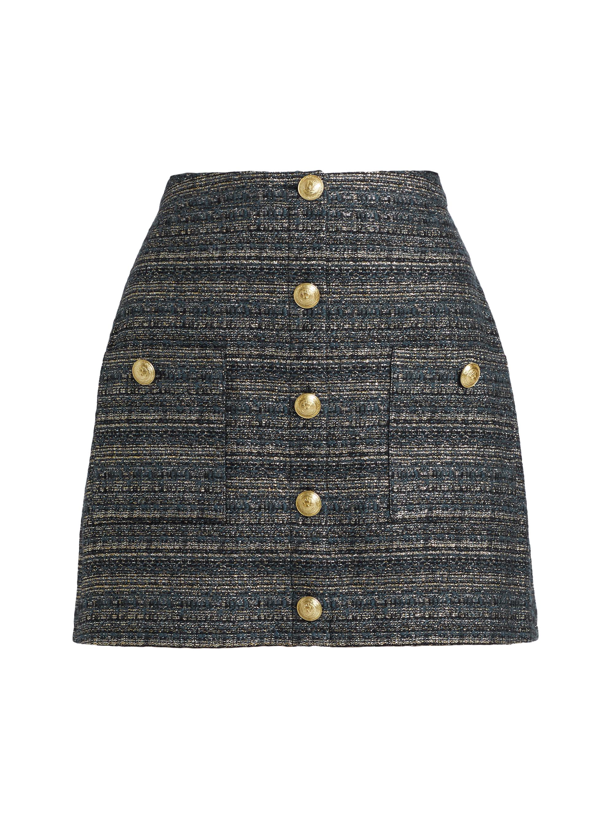 L'AGENCE Zander Metallic Tweed Miniskirt | Saks Fifth Avenue