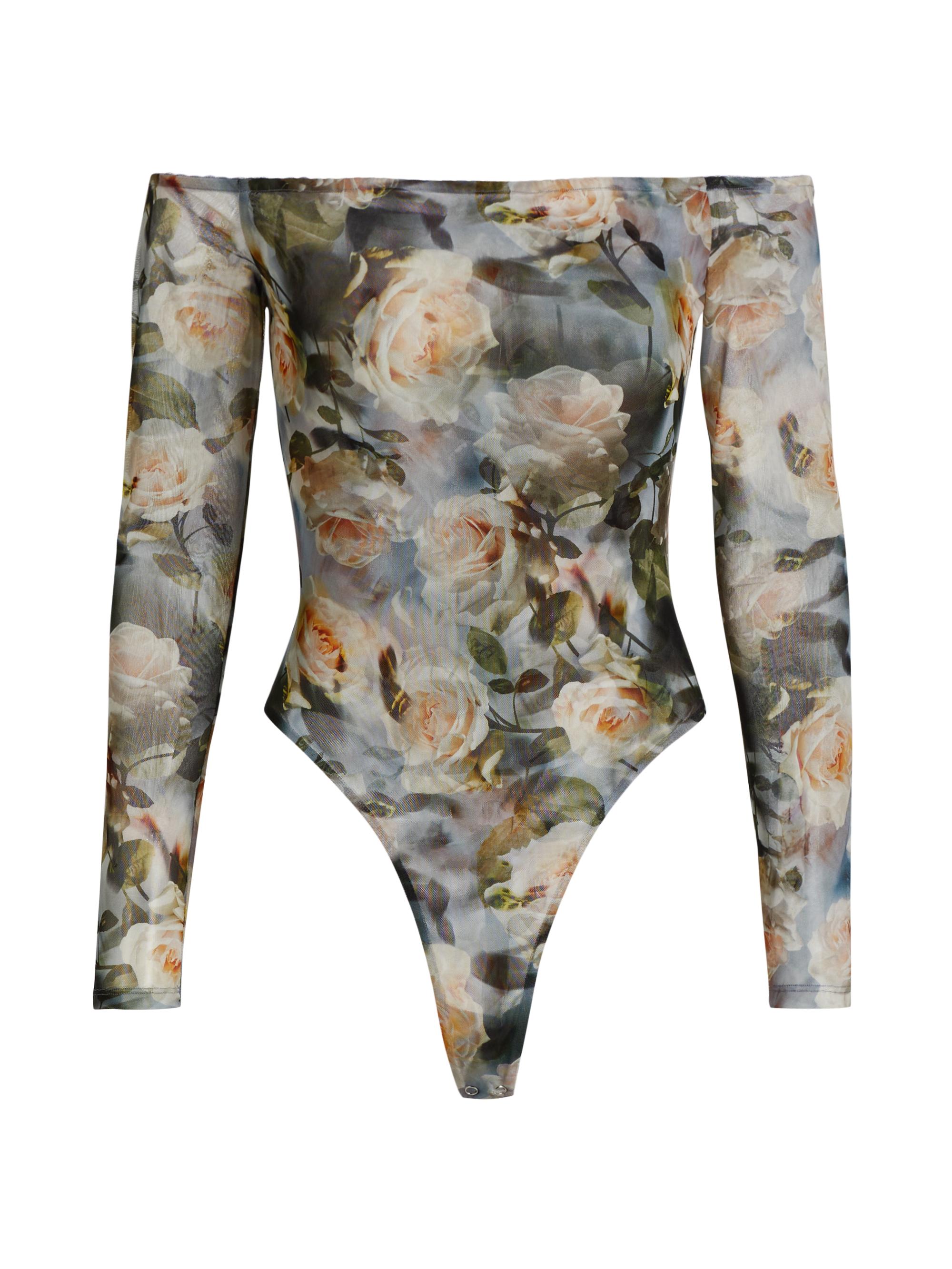 L'AGENCE Peonie Floral Off-the-Shoulder Bodysuit | Saks Fifth Avenue