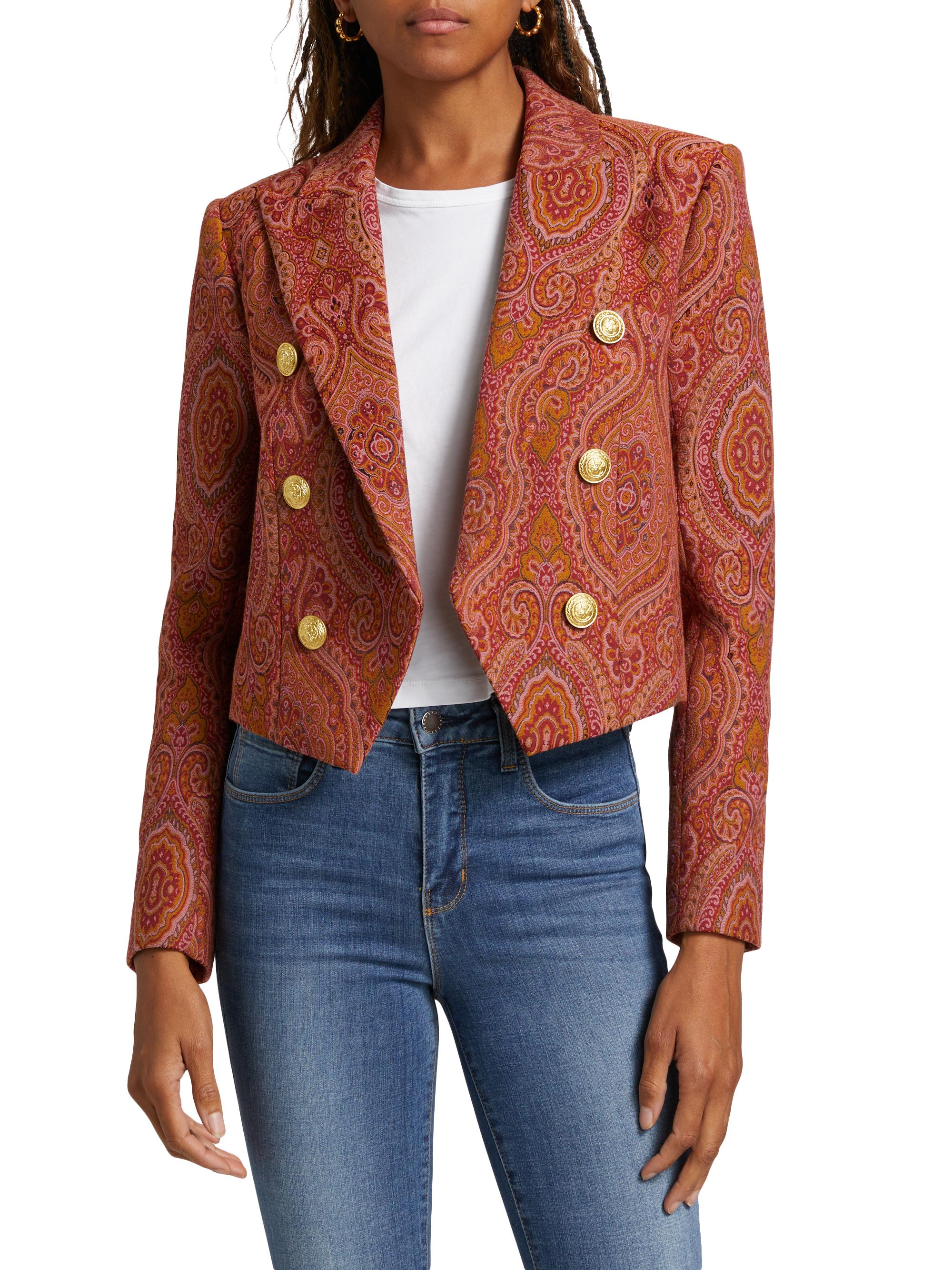 &ellecy 彼岸花柄 フェイクレザージャケット アンドエルシー &ellecy 彼岸花柄 フェイクレザージャケット アンドエルシー