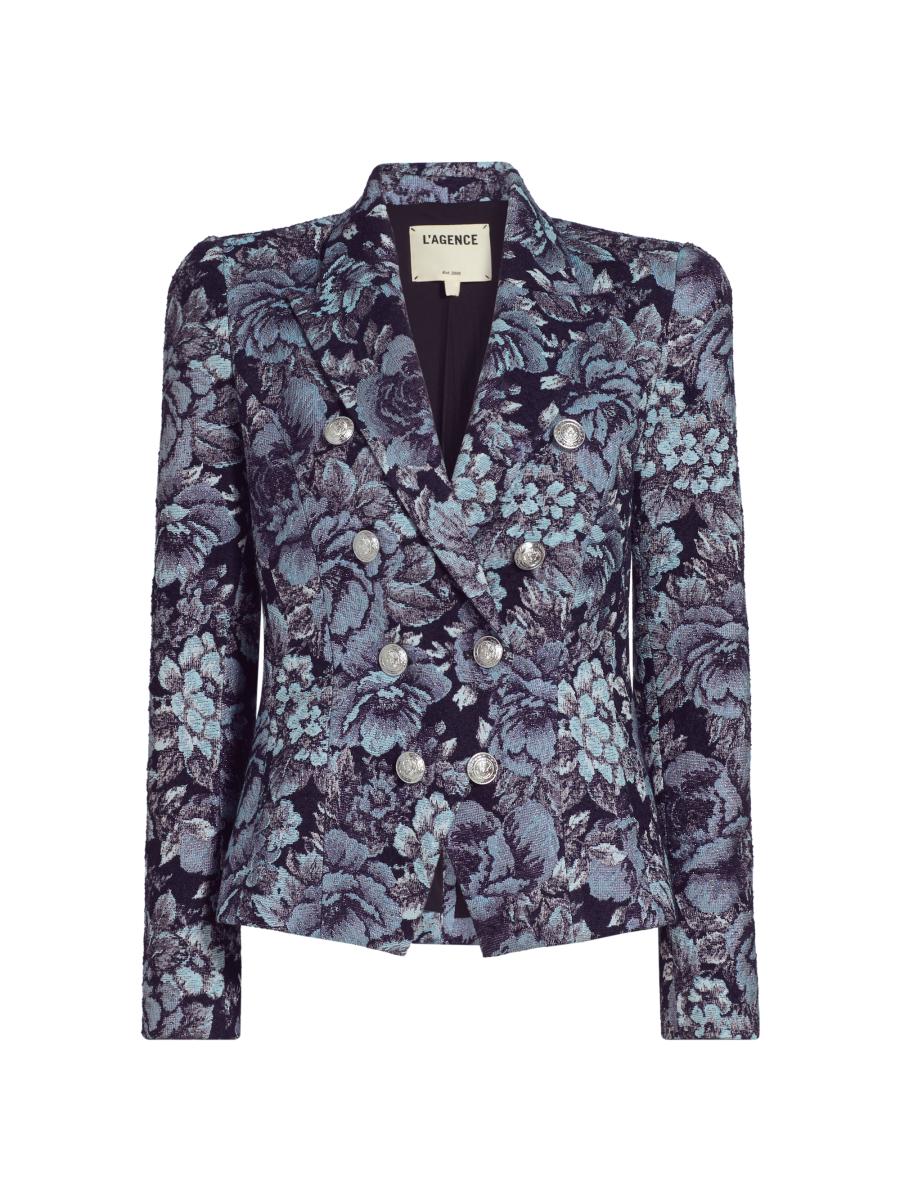 Bethany Knit Blazer Midnight/Nickel - L'AGENCE