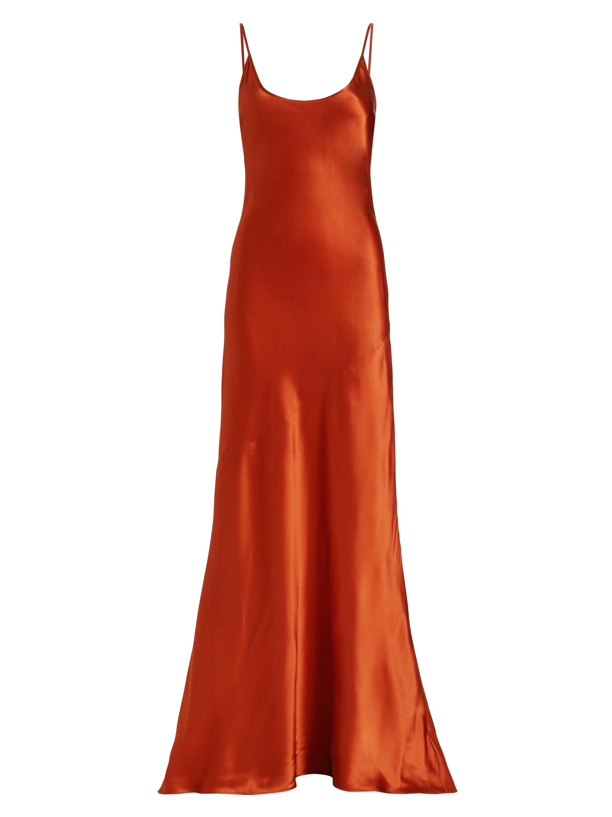 L'AGENCE Women's Charmaine Silk Satin Bias-Cut Gown - Clay