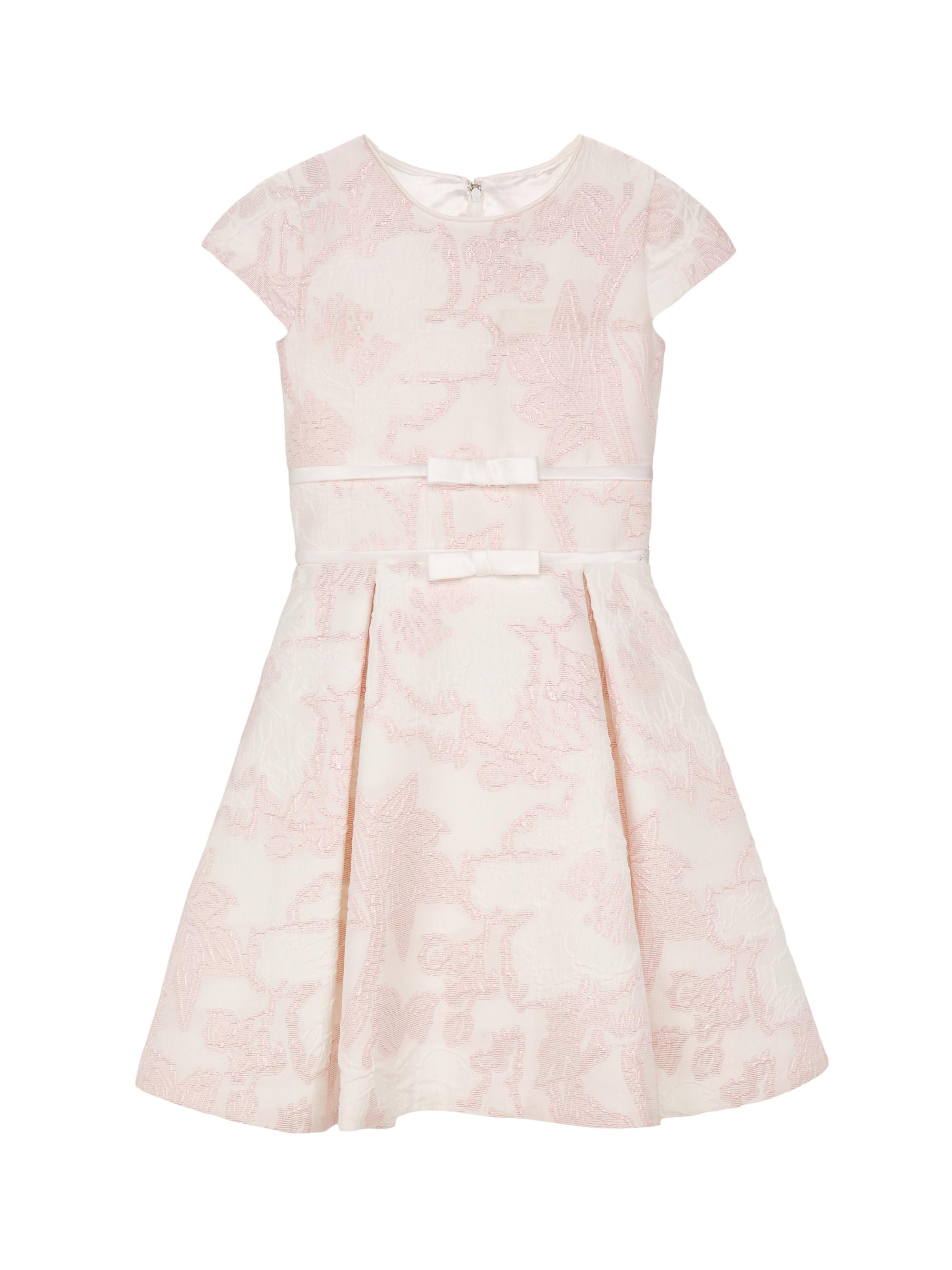 Joan Calabrese Little Girl's & Girl's Joan Bow-Accented Jacquard Dress -  Light Pink