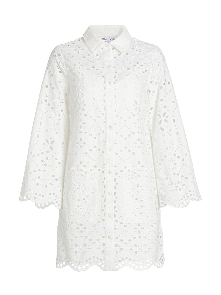 VERONICA BEARD リネン混ミニドレス Laurel cotton-blend tweed minidress in beige - Veronica