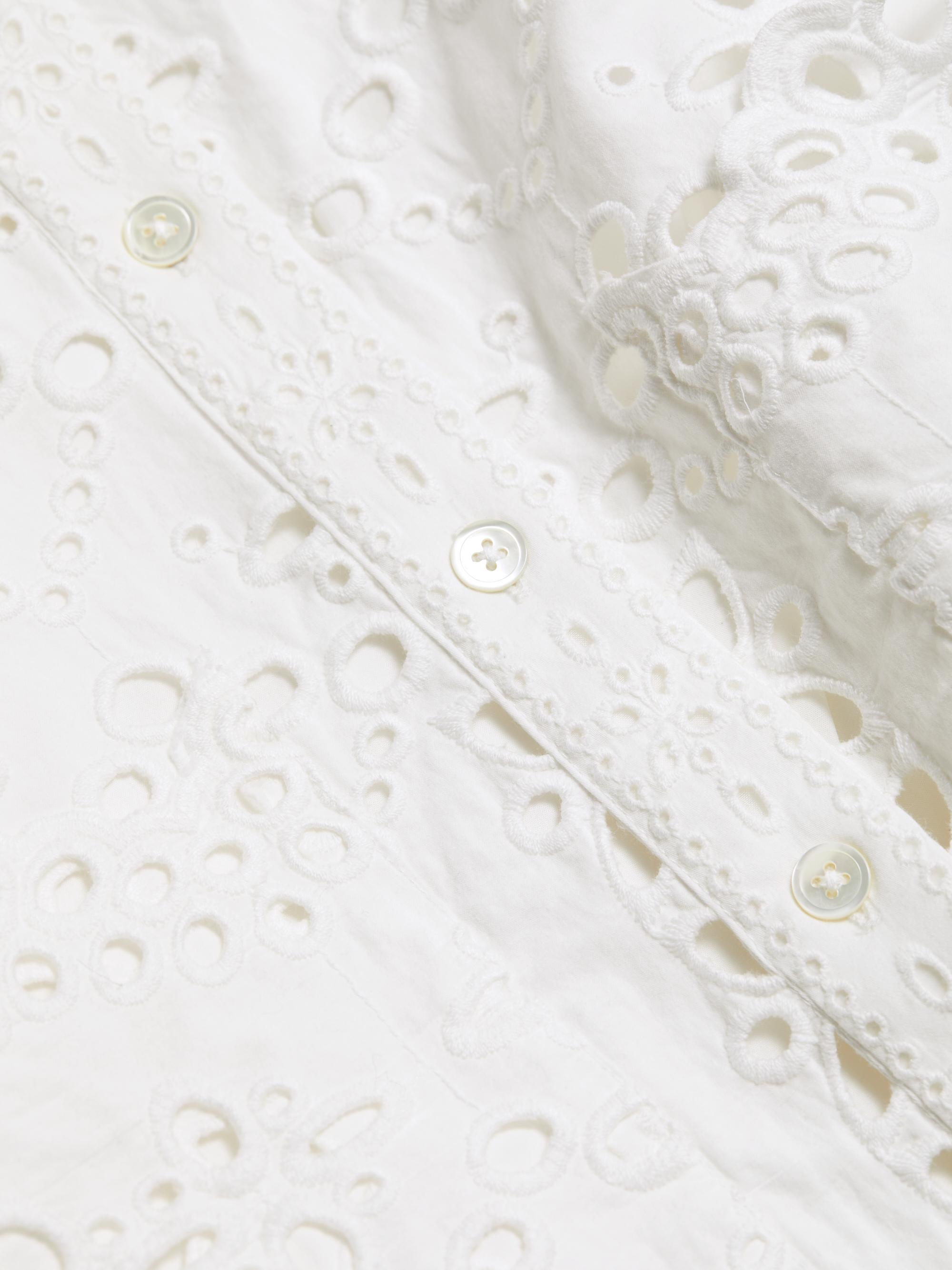 white christmas dresses Ivory Eyelet Tiered Smock Dress