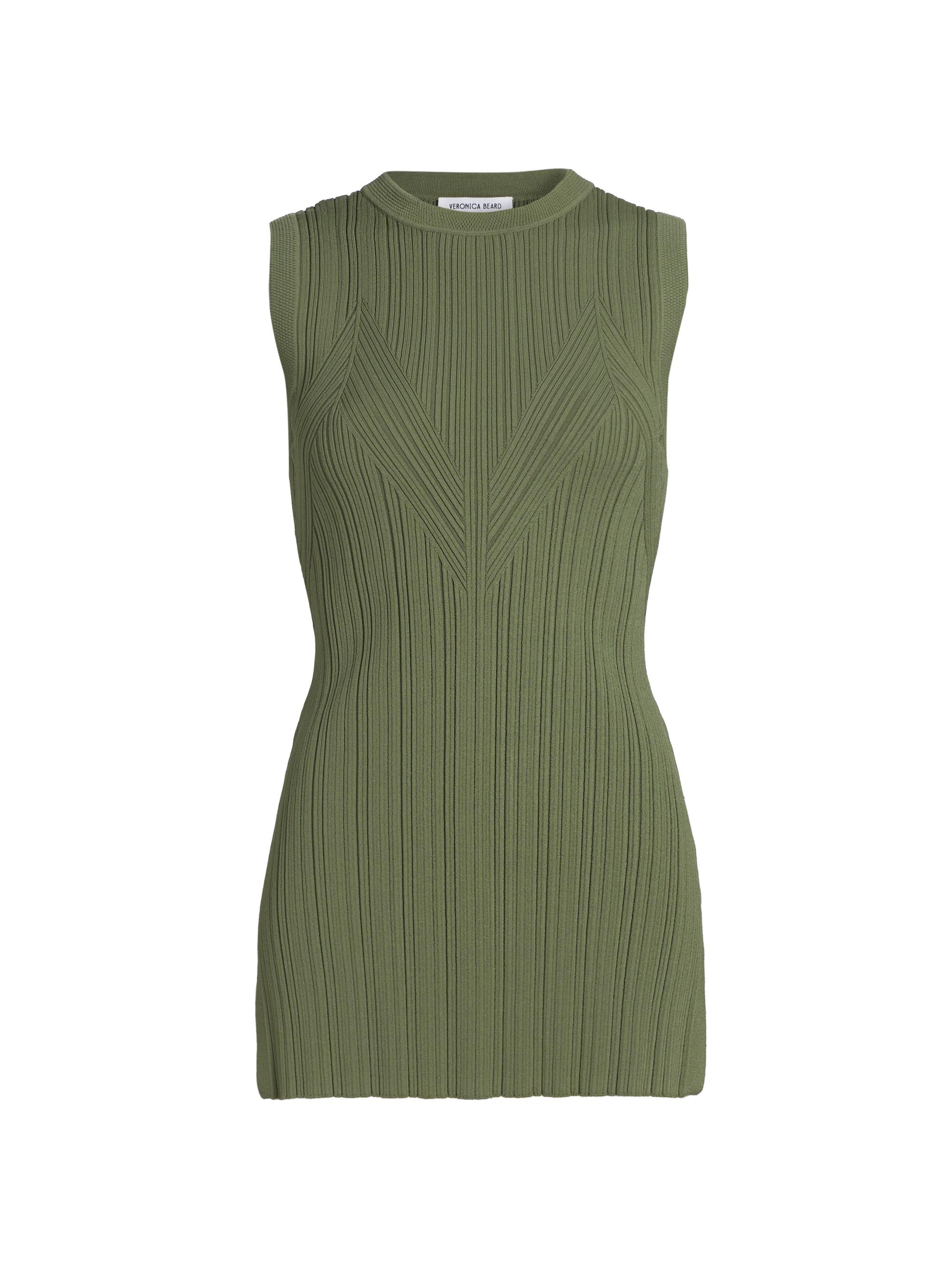 Veronica Beard Women's Semma Rib-Knit Sleeveless Sweater - Stone Army