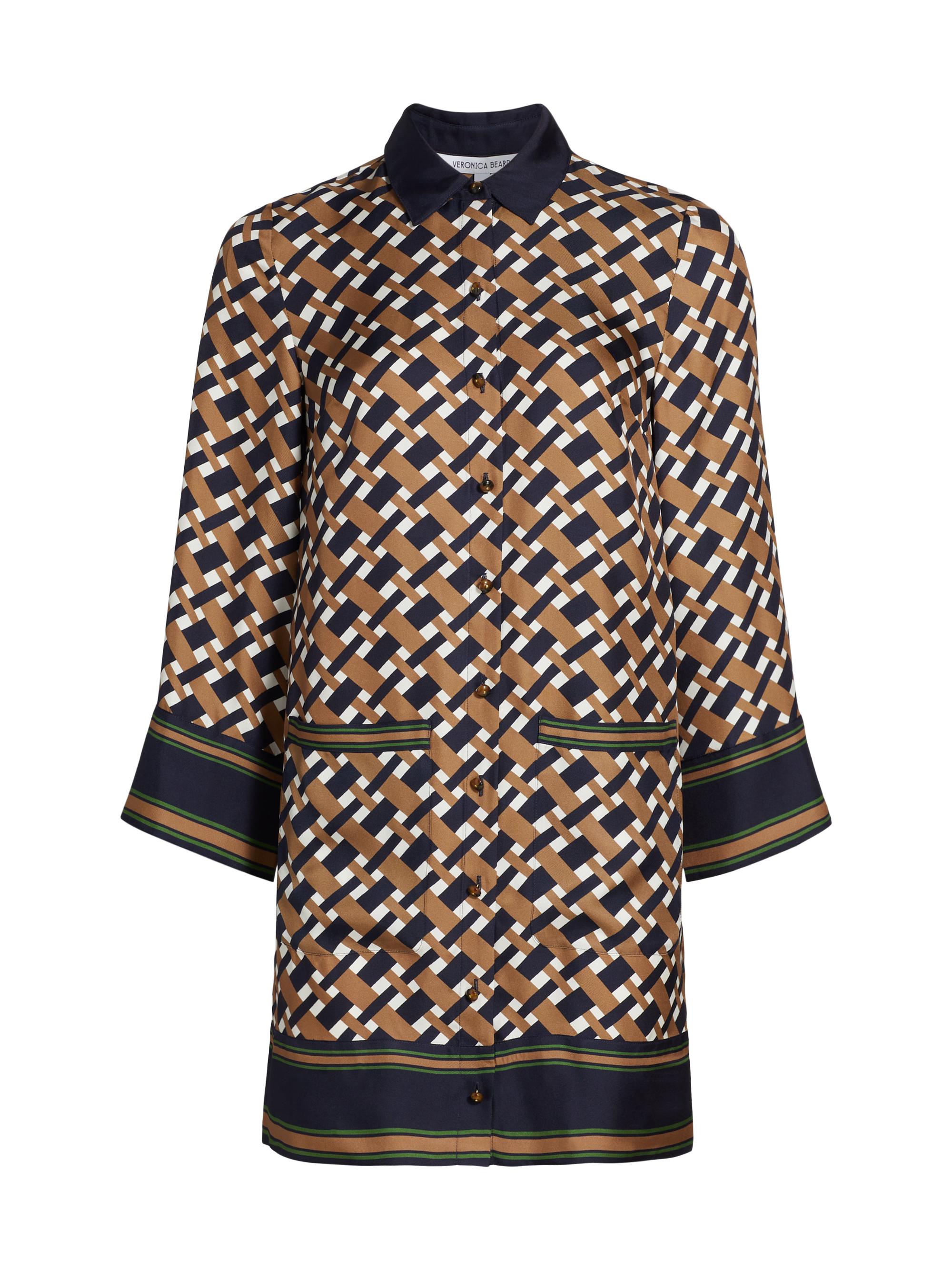 Veronica Beard Women's Sumatra Cotton Shirtdress - Navy Acorn