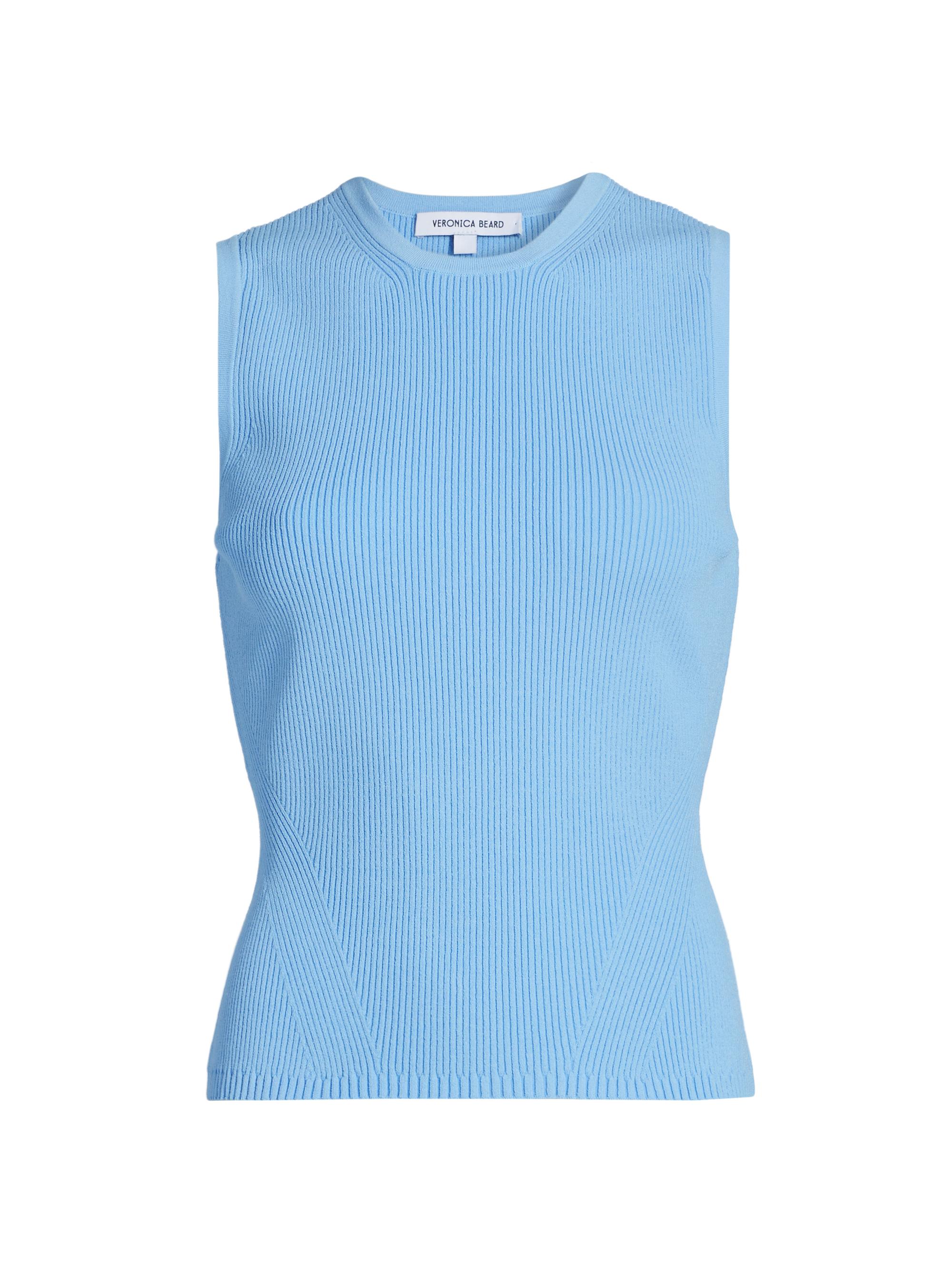 Veronica Beard Women's Sid Crewneck Sleeveless Pullover - Blue Sky