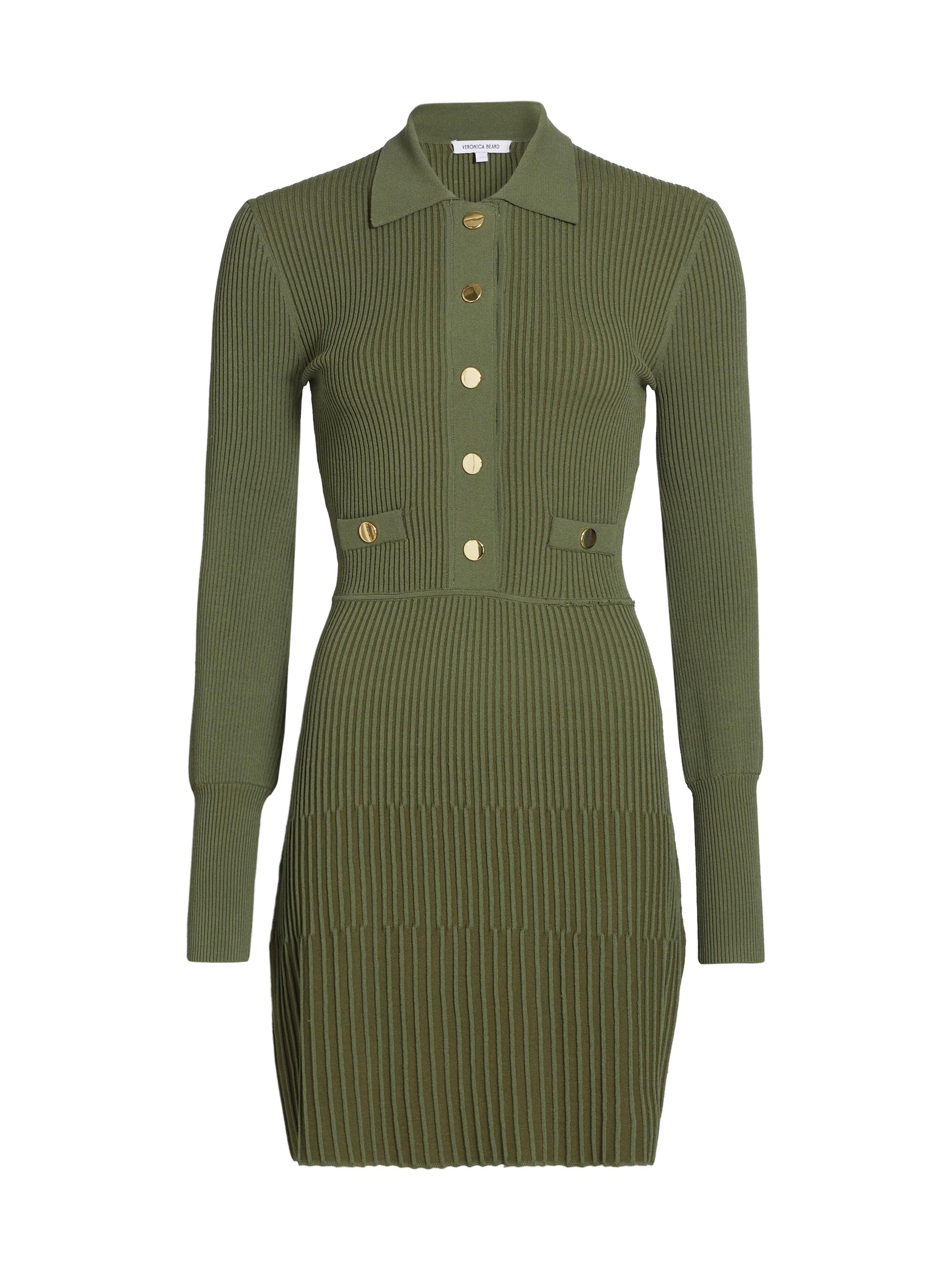 Veronica Beard Women's Lauper Rib-Knit Sweaterdress - Stone Army