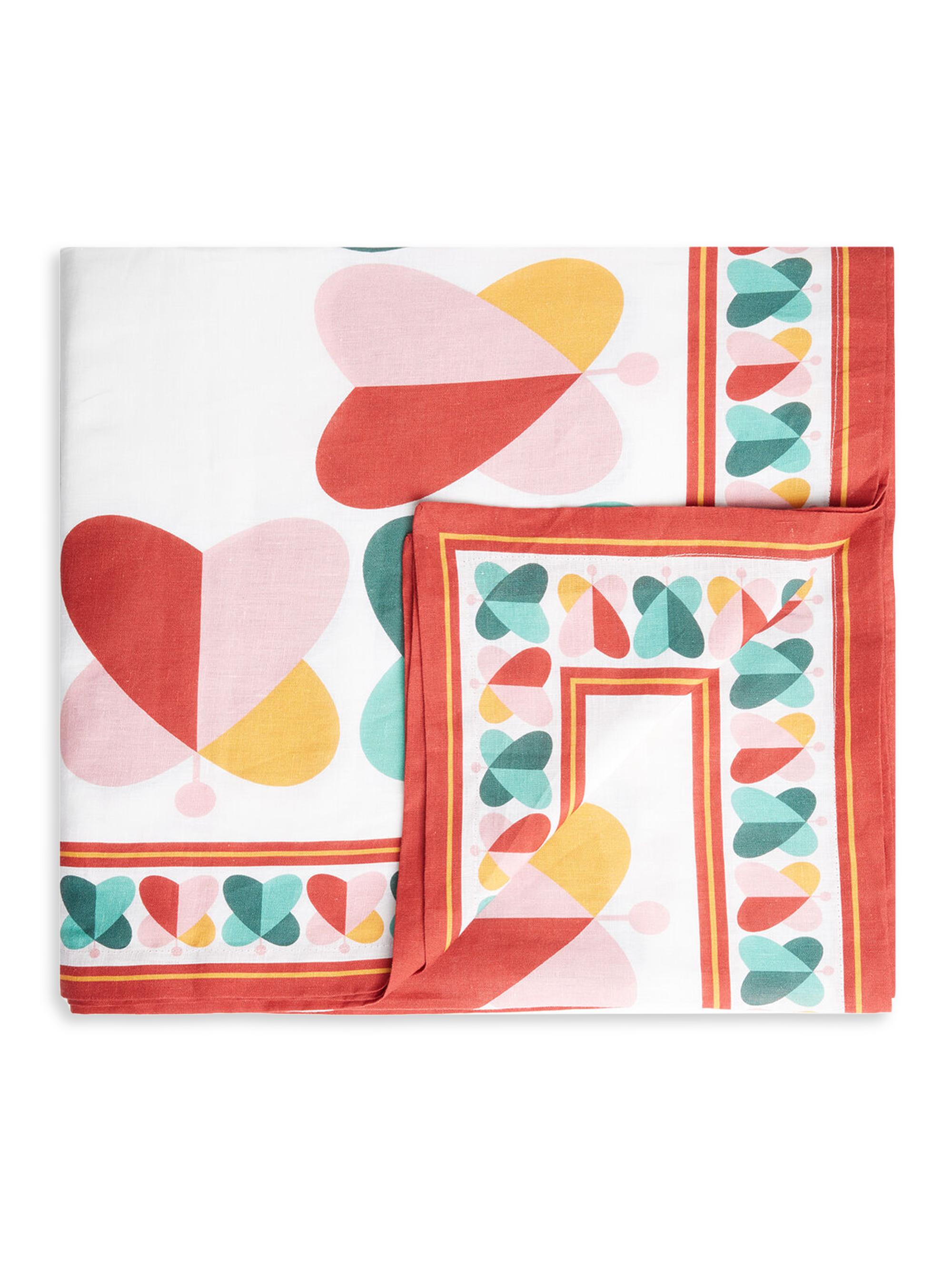 La DoubleJ Large Tablecloth (180 x 350) - Farfalle Multicolor