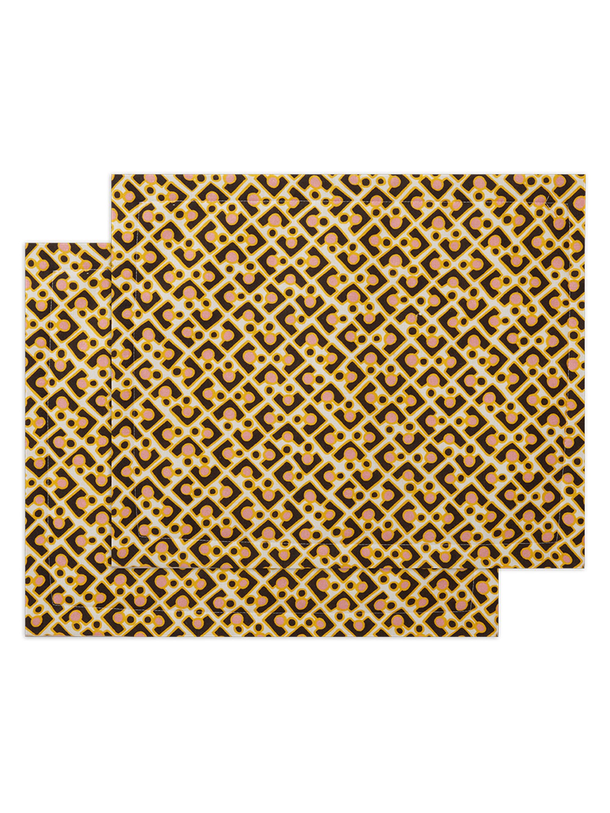 La DoubleJ Placemats Set of 2 - Puzzle Rosa Pink