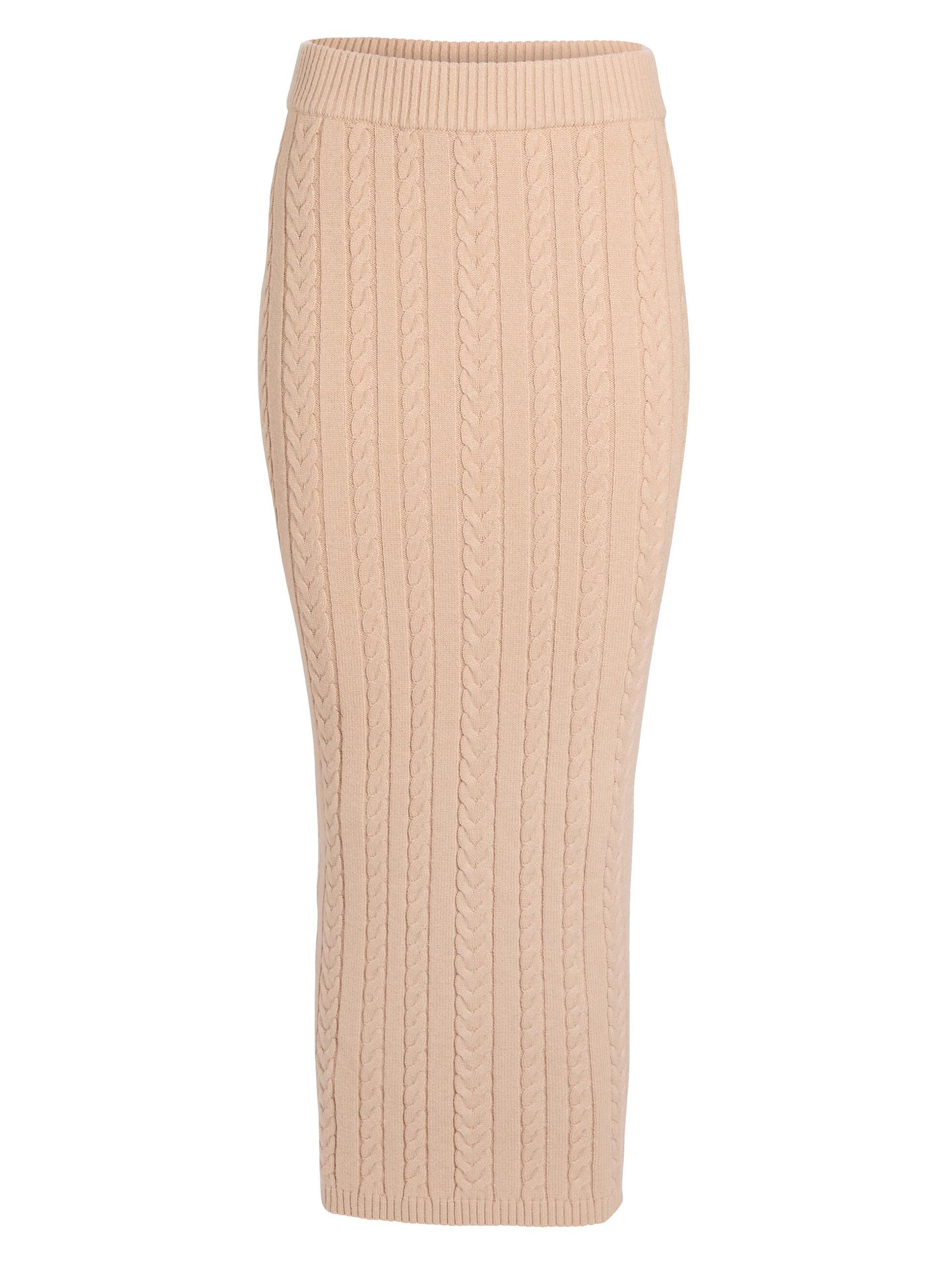 Ser.o.ya Women's Prunella Cable Knit Skirt - Tan