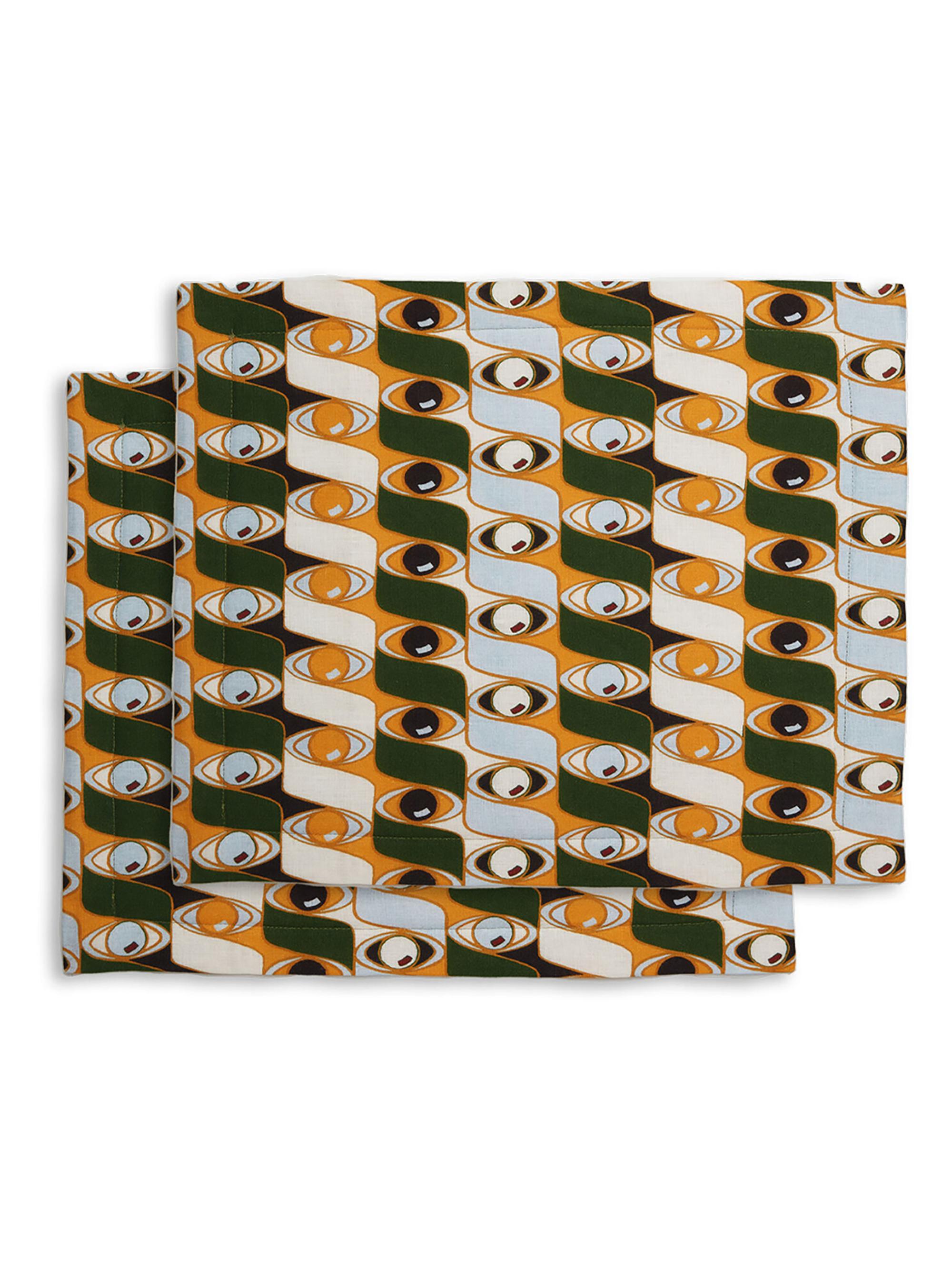 La DoubleJ Placemats Set of 2 (35 x 45) - Third Eye Yellow