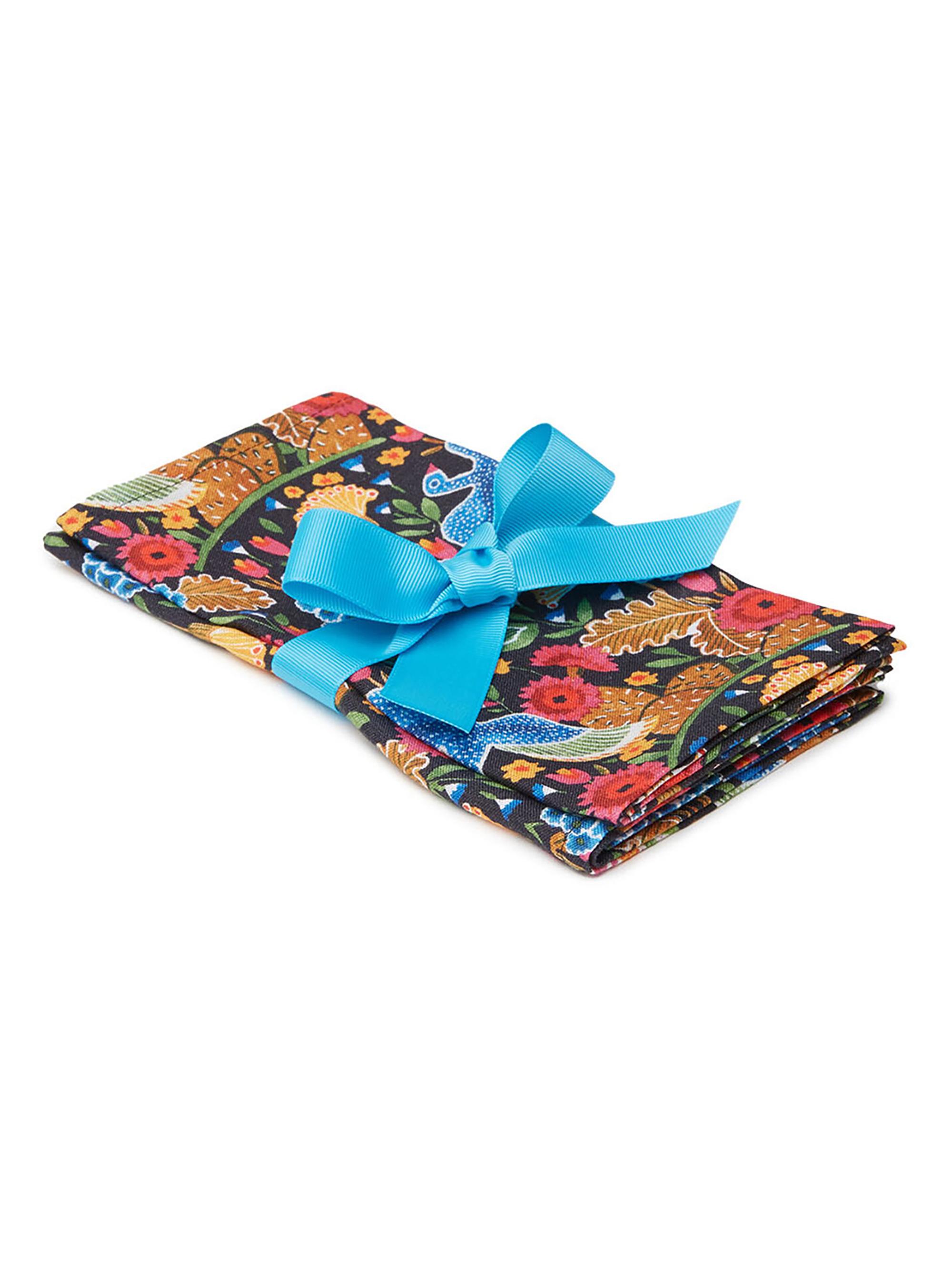 La DoubleJ Large Napkins Set of 2 (45 x 45) - Black Multicolor