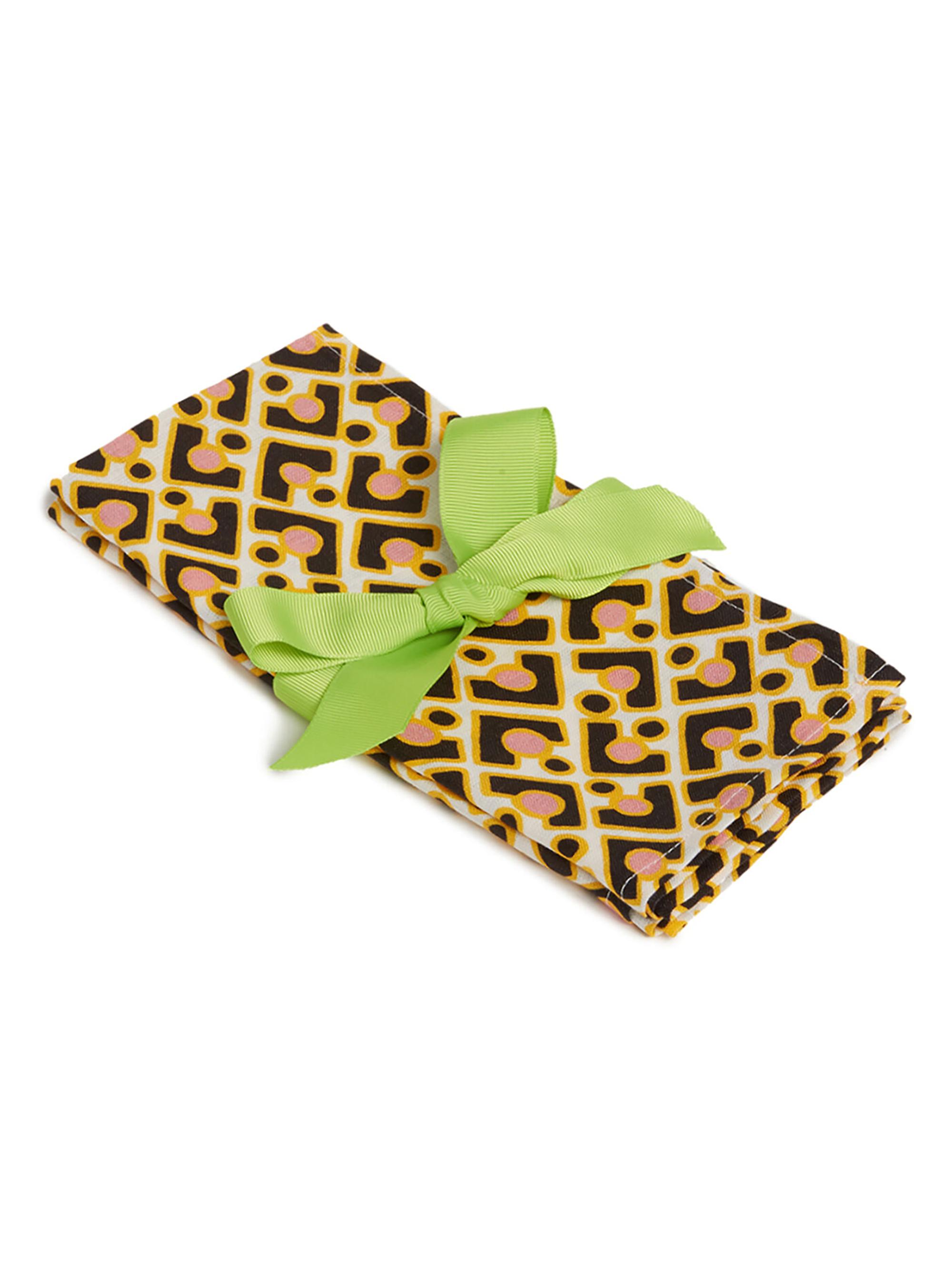 La DoubleJ Large Napkins Set of 2 - Puzzle Rosa Pink