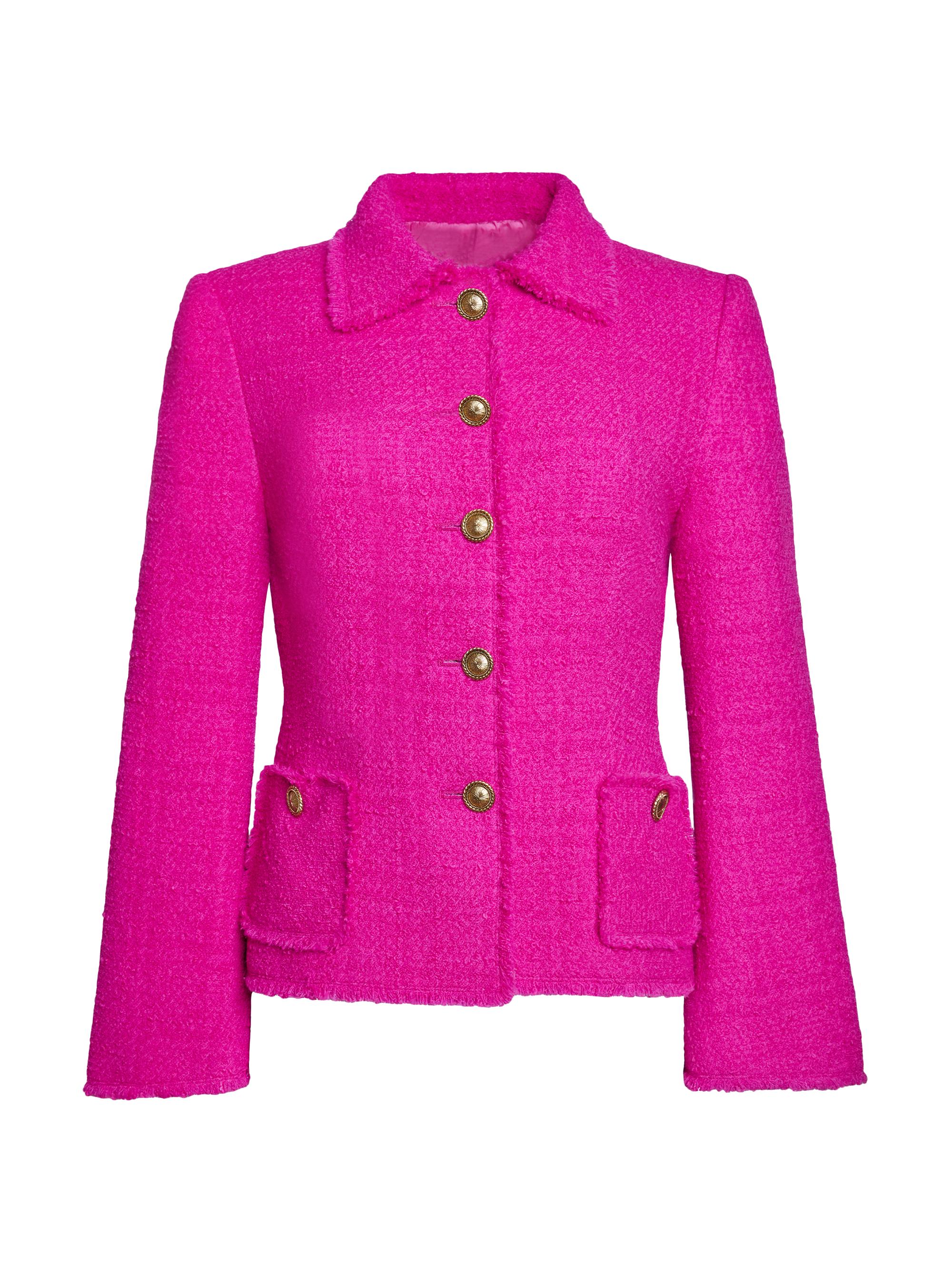 Santorelli Women's Tweed Tailored Jacket - Magenta