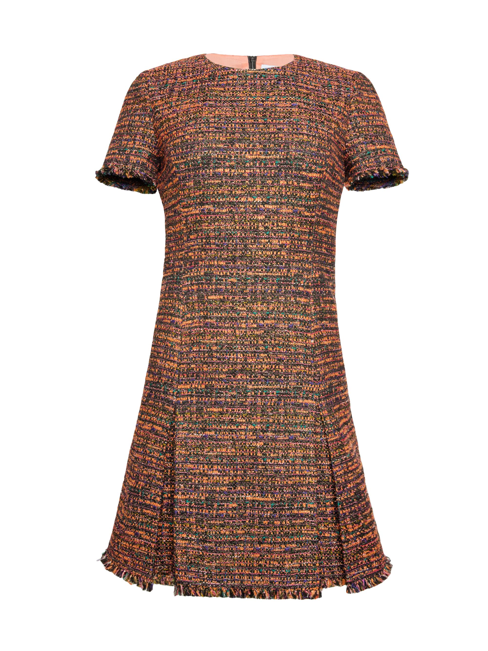 Santorelli Cotton-Blend Tweed A-Line Shift Midi-Dress | Saks Fifth
