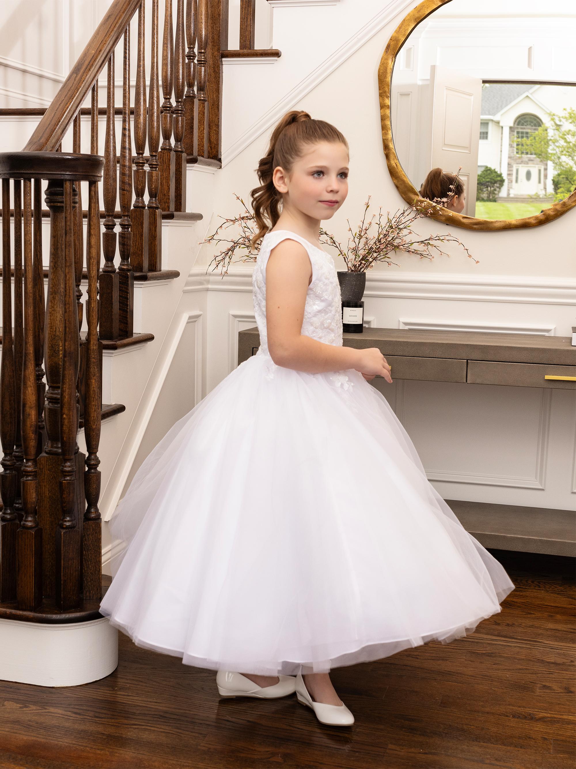 Joan Calabrese Little Girl's & Girl's Macis Communion Beaded Dress | Saks  Fifth Avenue