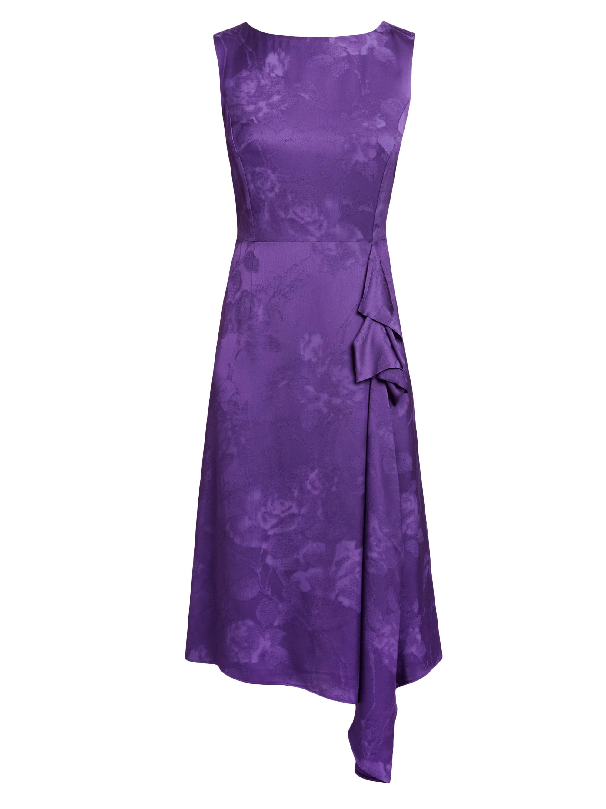Santorelli Women's Floral Jacquard Midi-Dress - Cool Purple