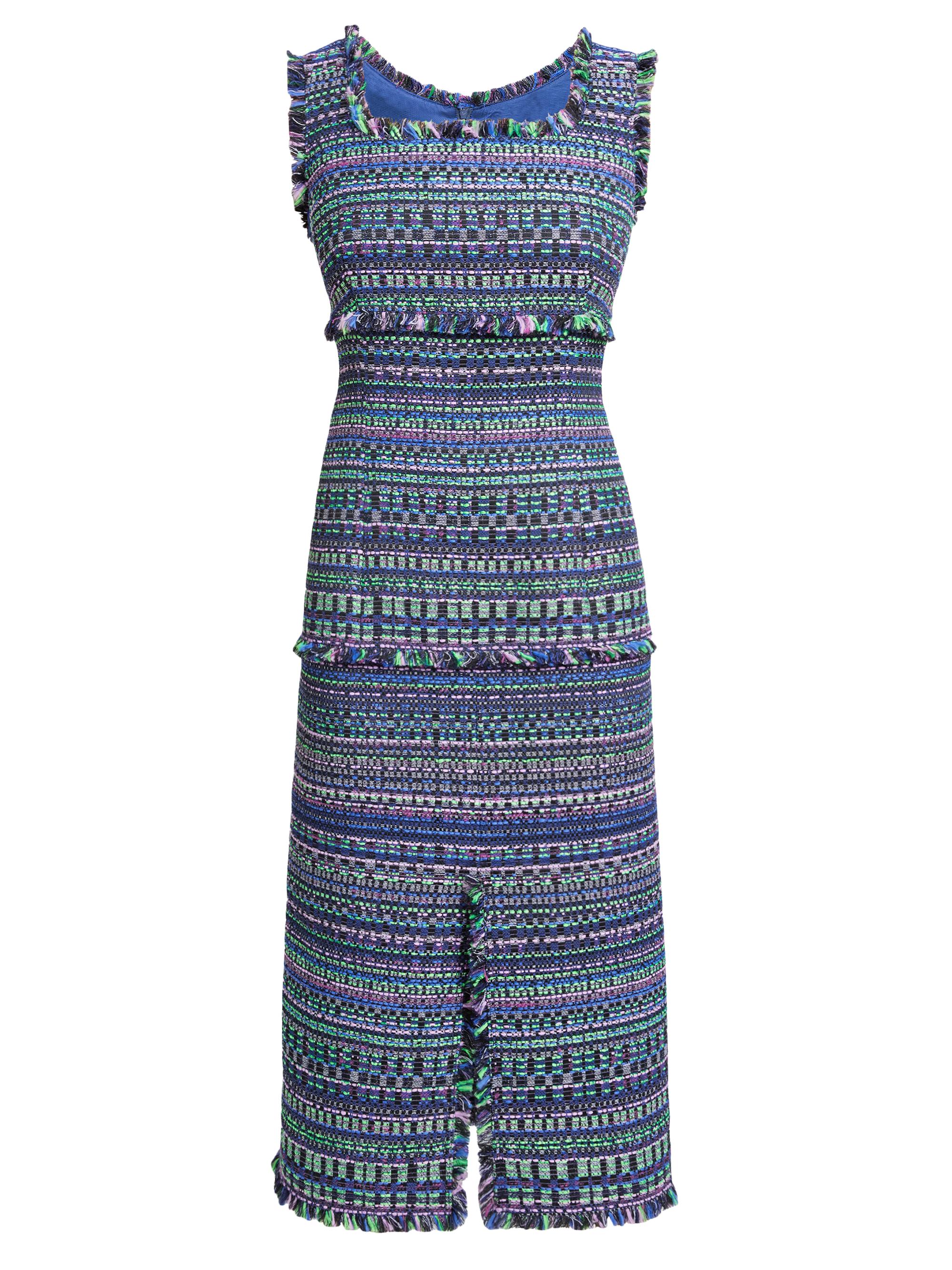 Santorelli Women's Woven Cotton-Blend Sheath Dress - Purple Multi