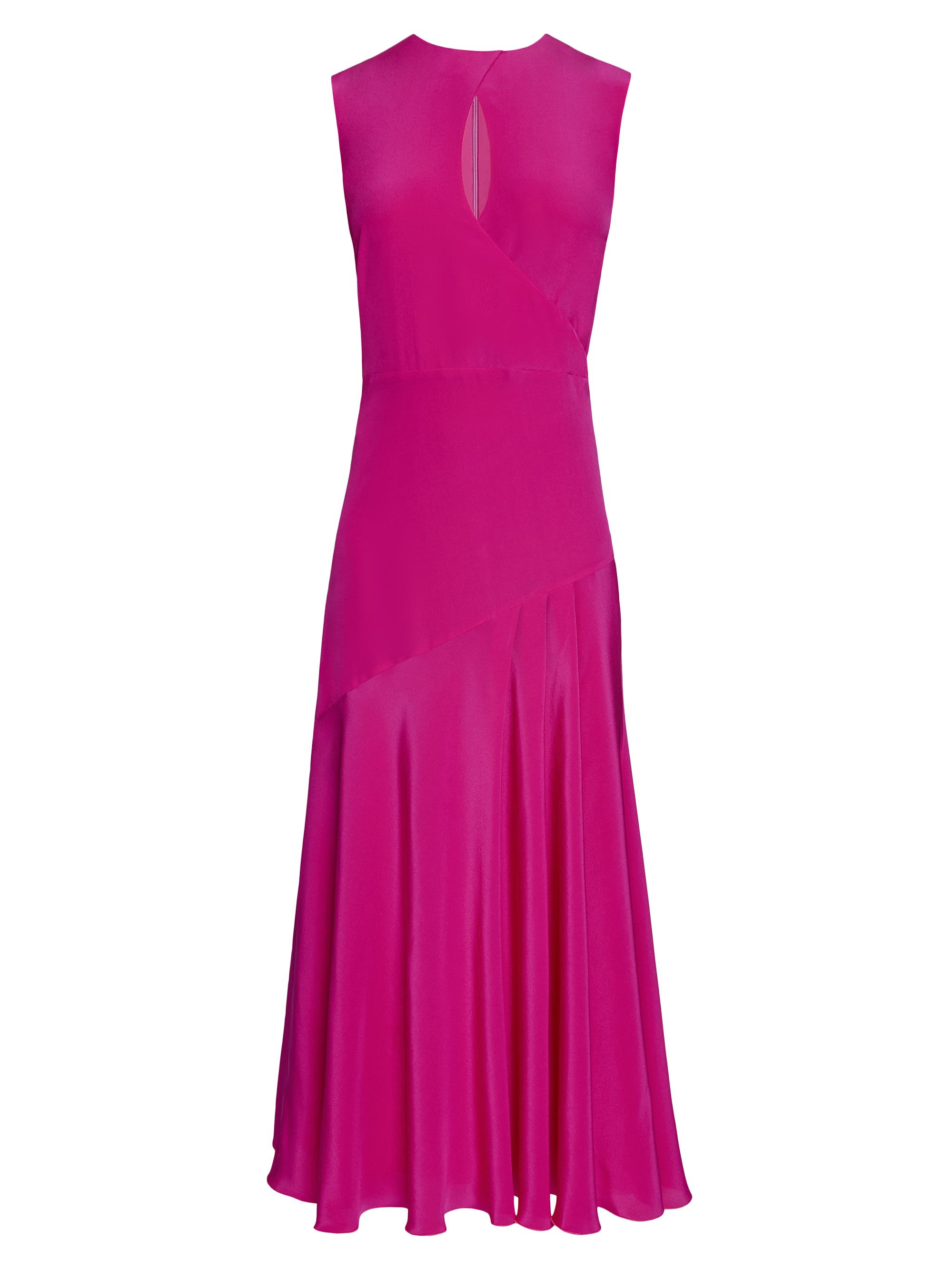 Santorelli Women's Silk Crepe de Chine Maxi Dress - Magenta