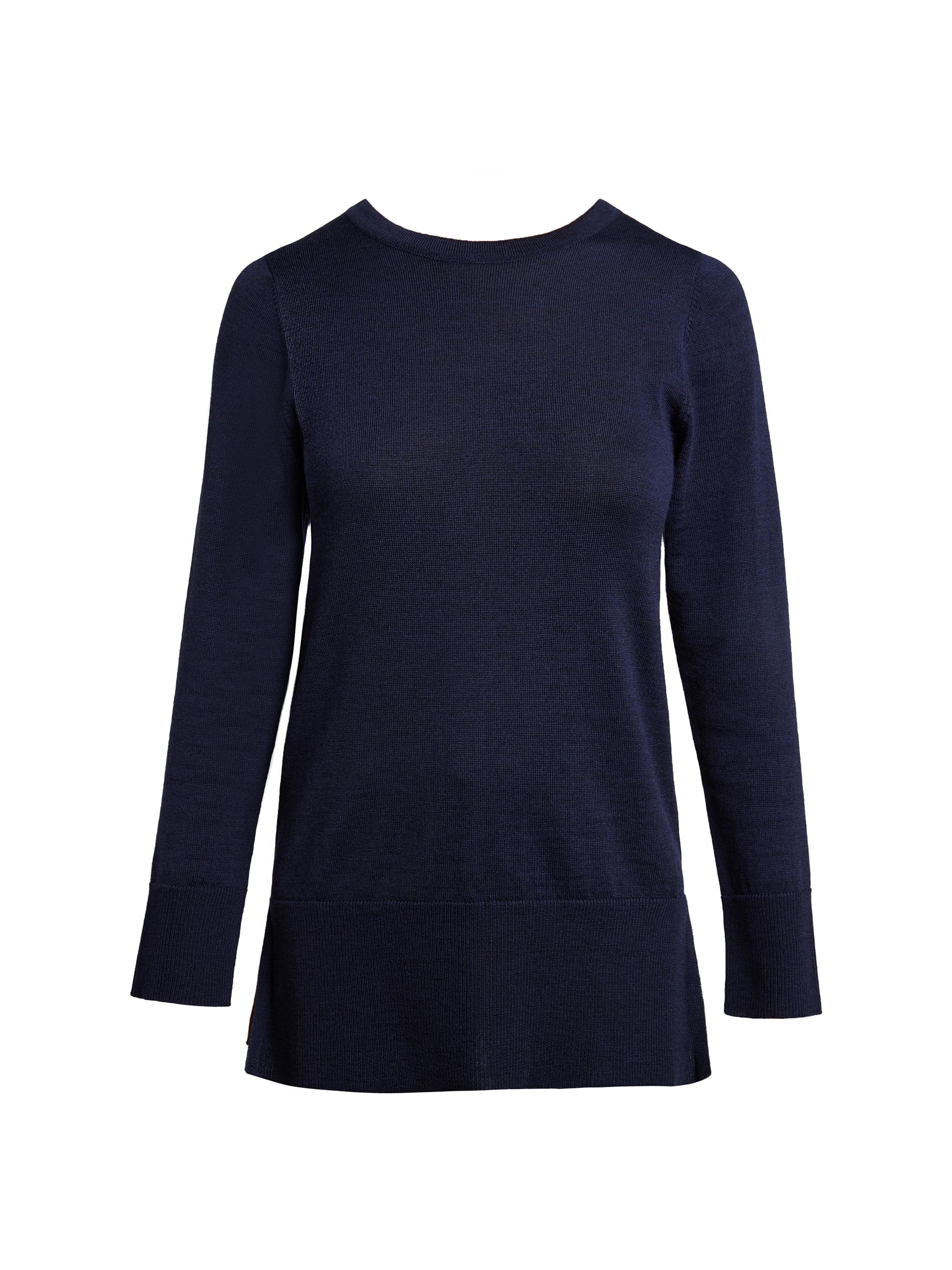 Santorelli Women's Merino Wool Sweater - Space Blue