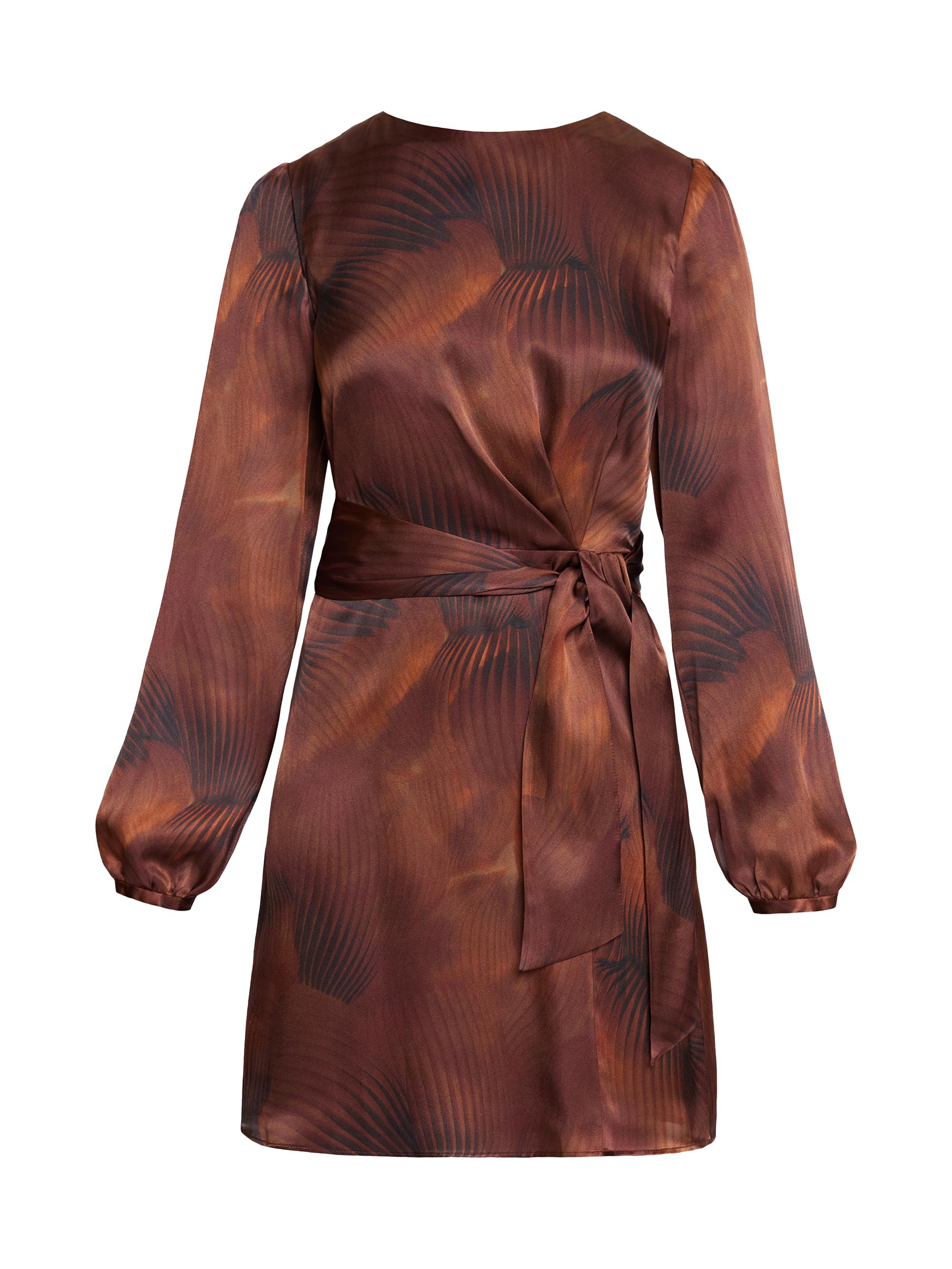 Santorelli Women's Silk-Blend Charmeuse Minidress - Hickory Brown